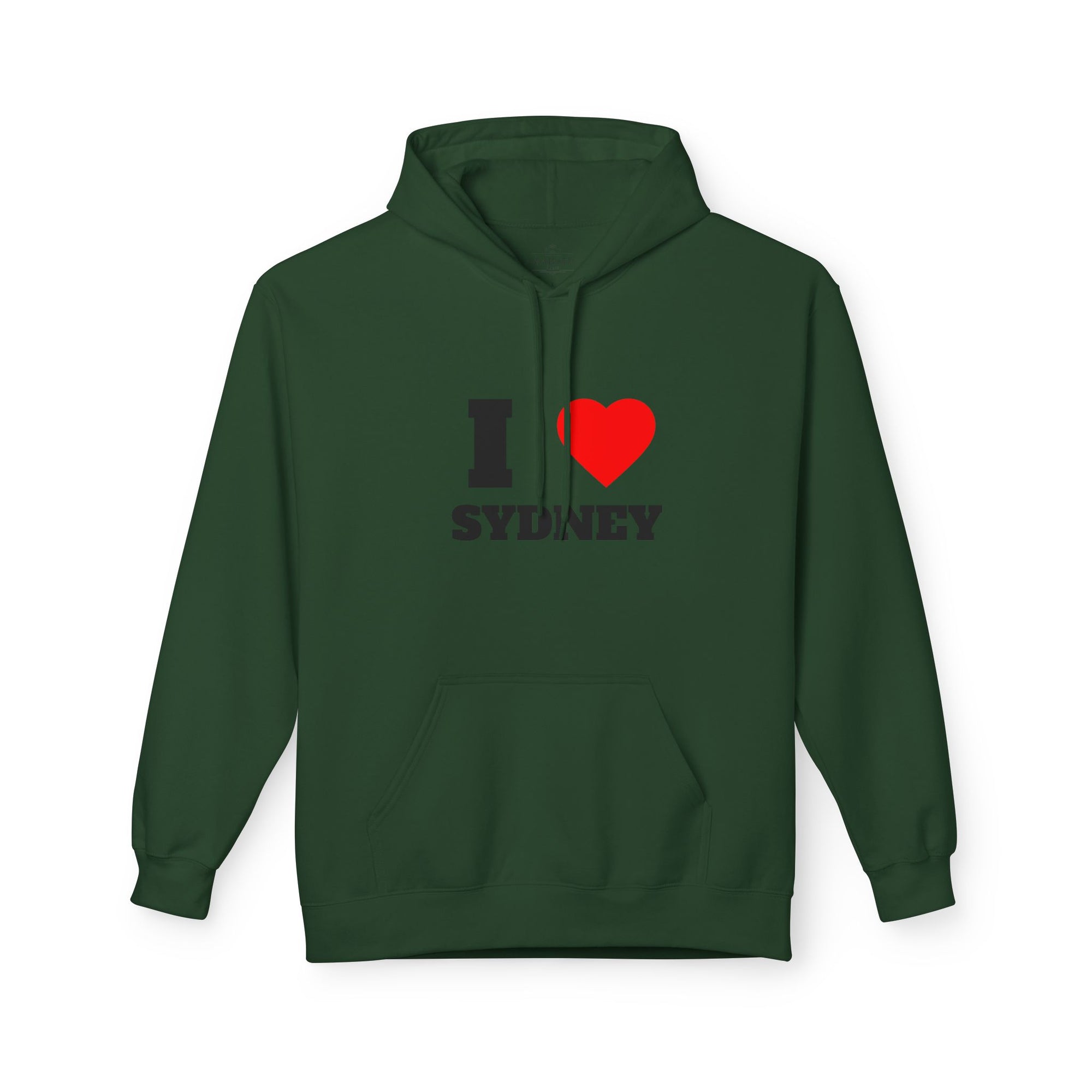 'I Love Sydney' Unisex Softstyle Fleece Hoodie, Cozy Gift, Streetwear, Unique Fashion, Casual Wear, Lounge Essential