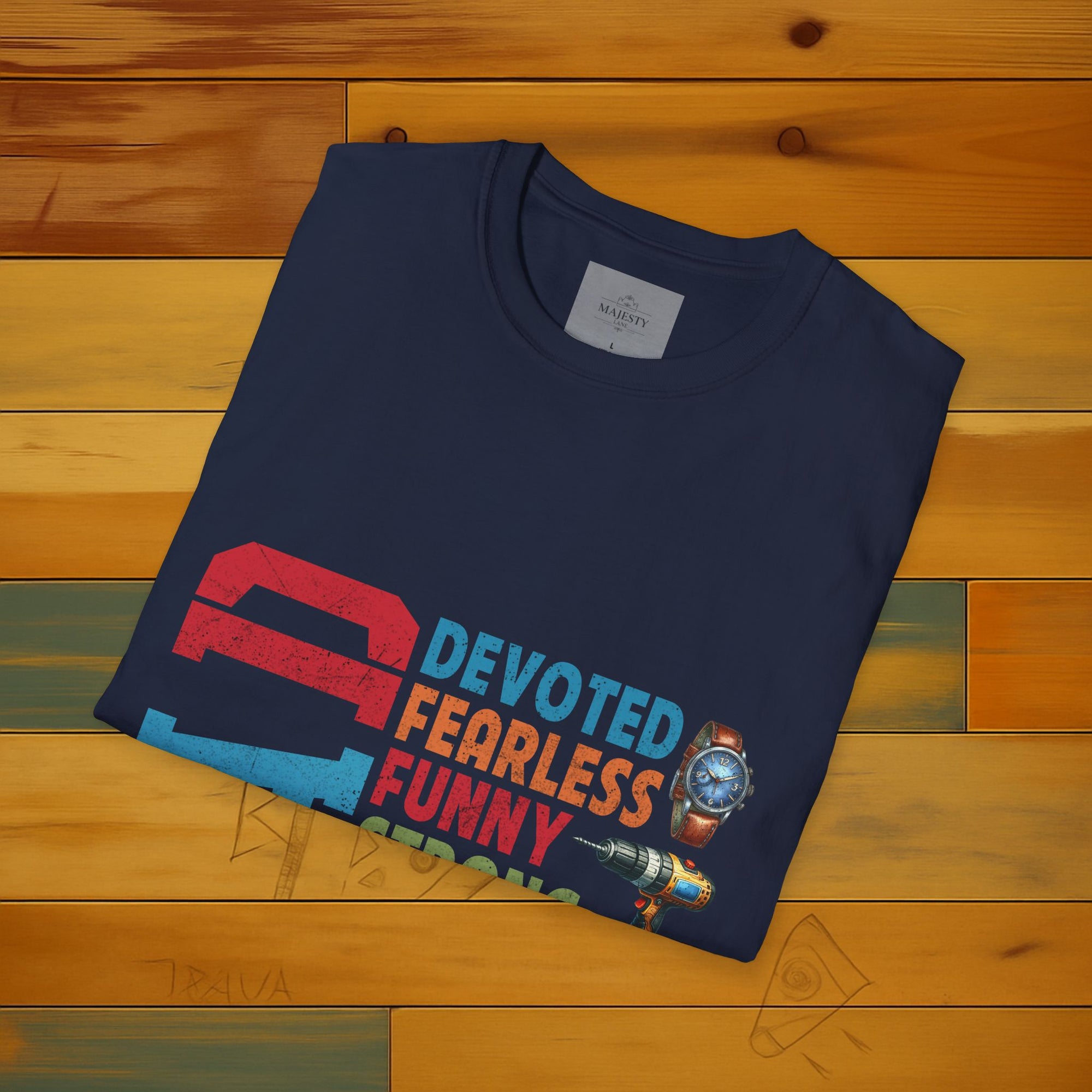 Dad Devoted Fearless..T-Shirt, Softstyle Tee