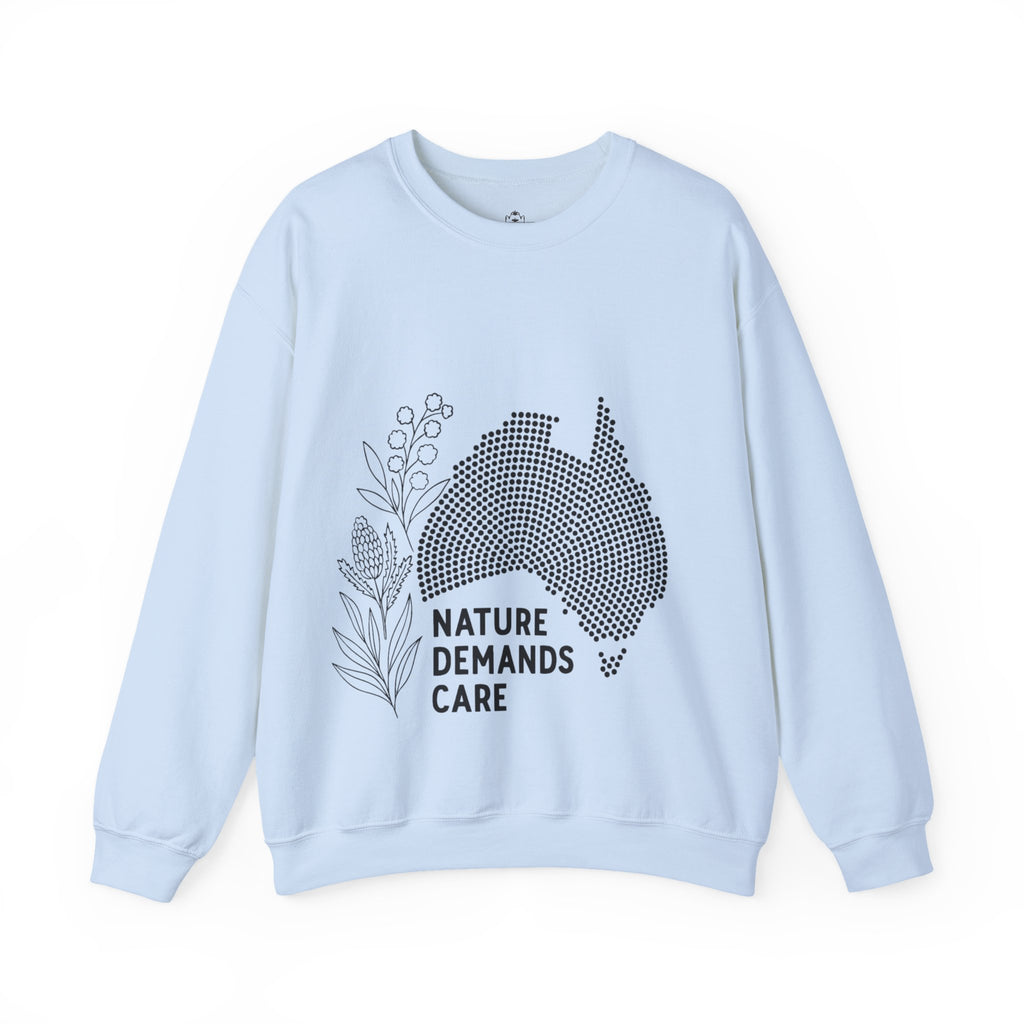 Nature Demands Care Unisex Crewneck Sweatshirt | Cozy Gift for Travelers, Fashion Lovers, Tasmania Souvenir, Comfortable Sweatshirt, [...]