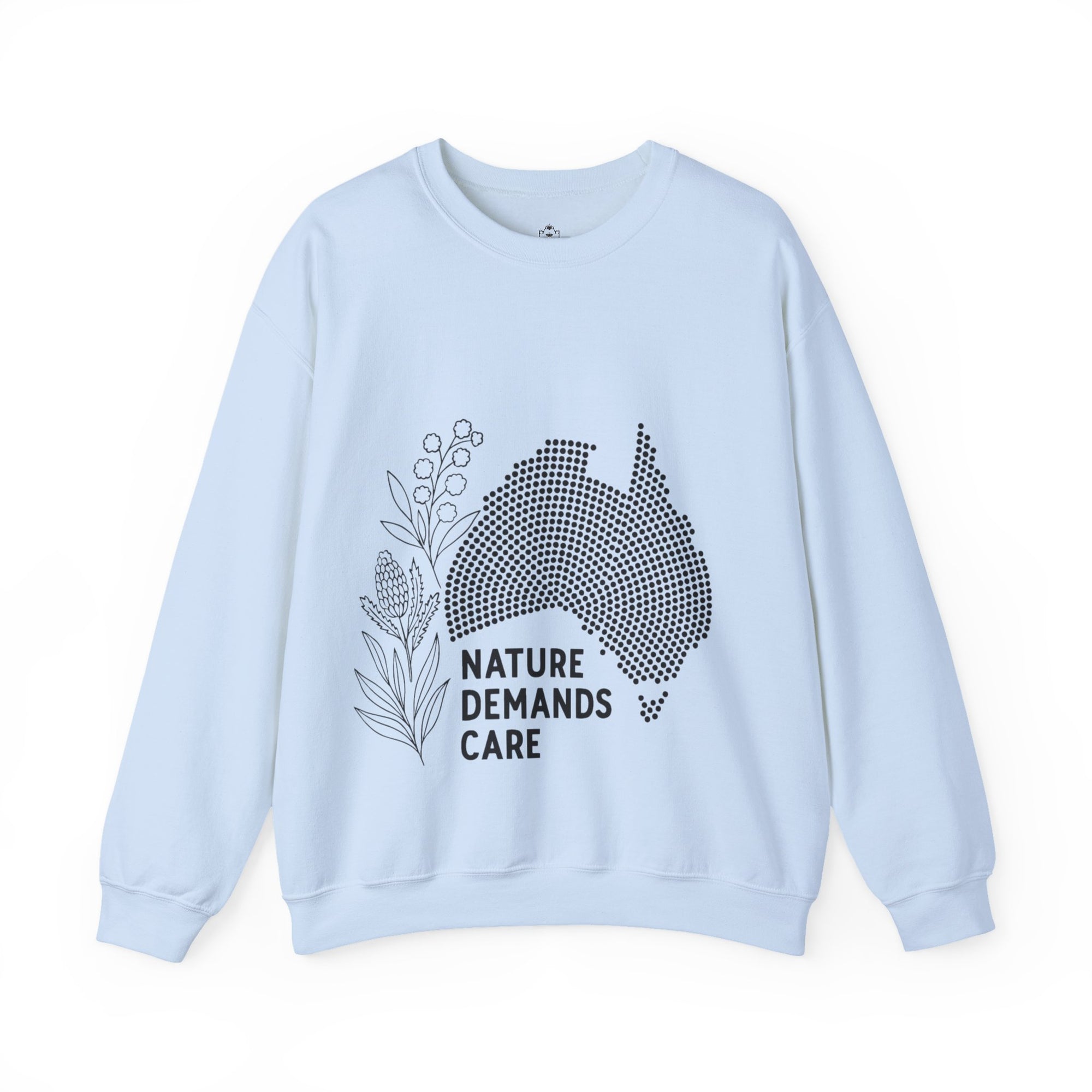 Nature Demands Care Unisex Crewneck Sweatshirt | Cozy Gift for Travelers, Fashion Lovers, Tasmania Souvenir, Comfortable Sweatshirt, [...]