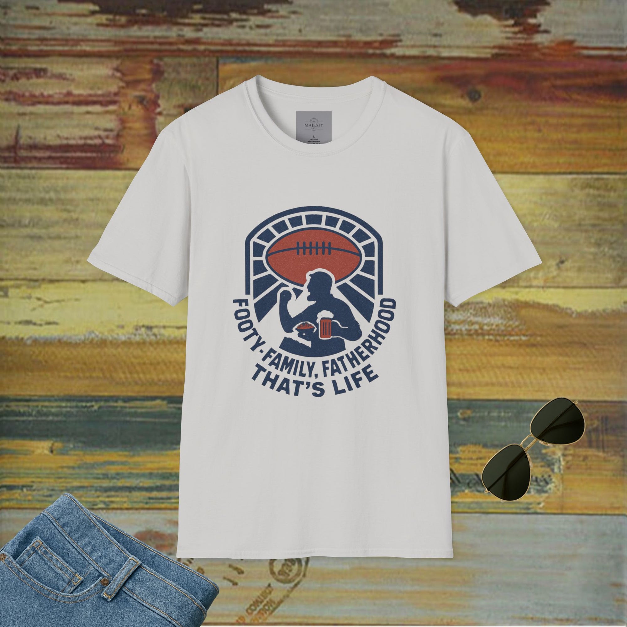Aussie Footy Dad T-Shirt, Softstyle Tee