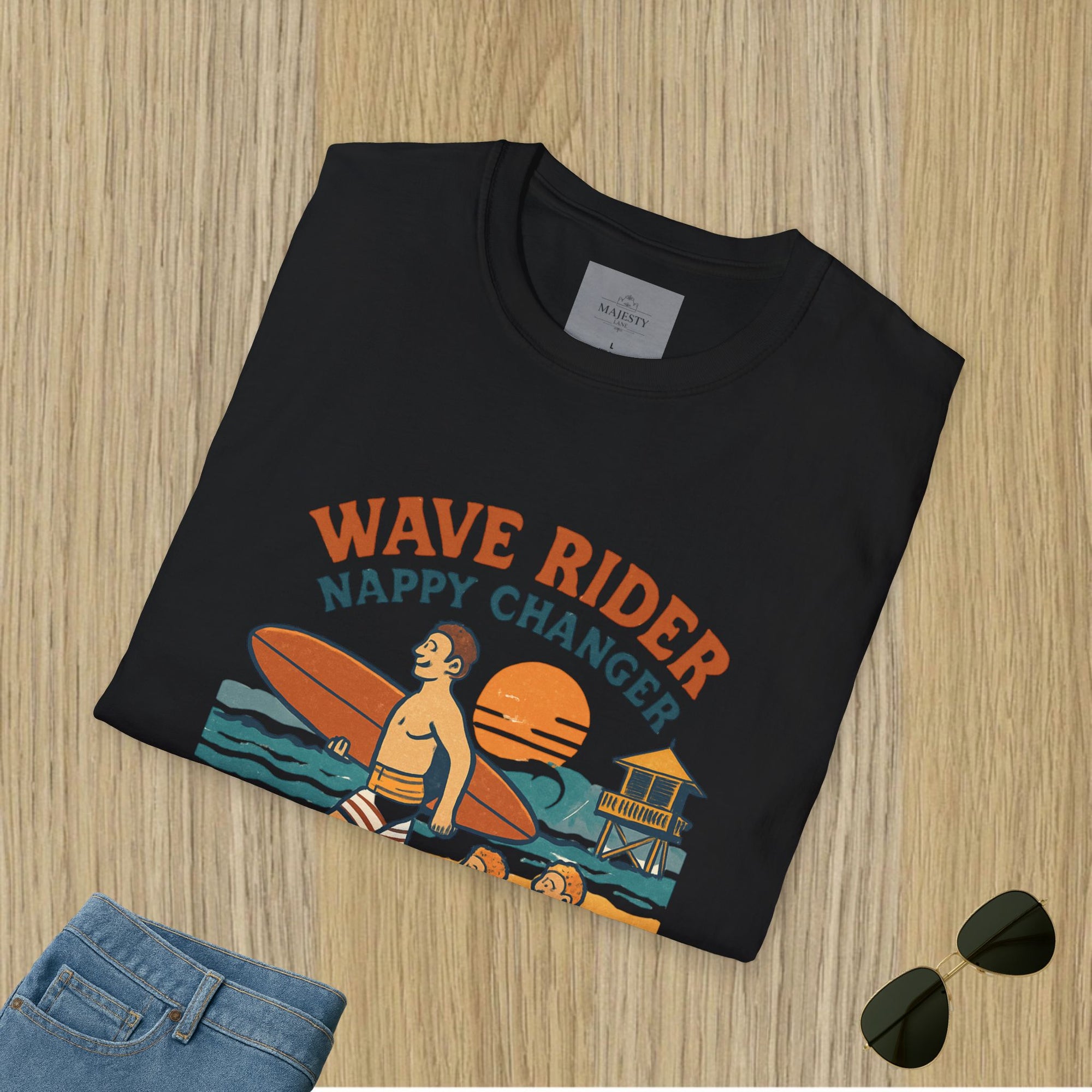Aussie Surf Dad Can't Fix T-Shirt, Softstyle Tee
