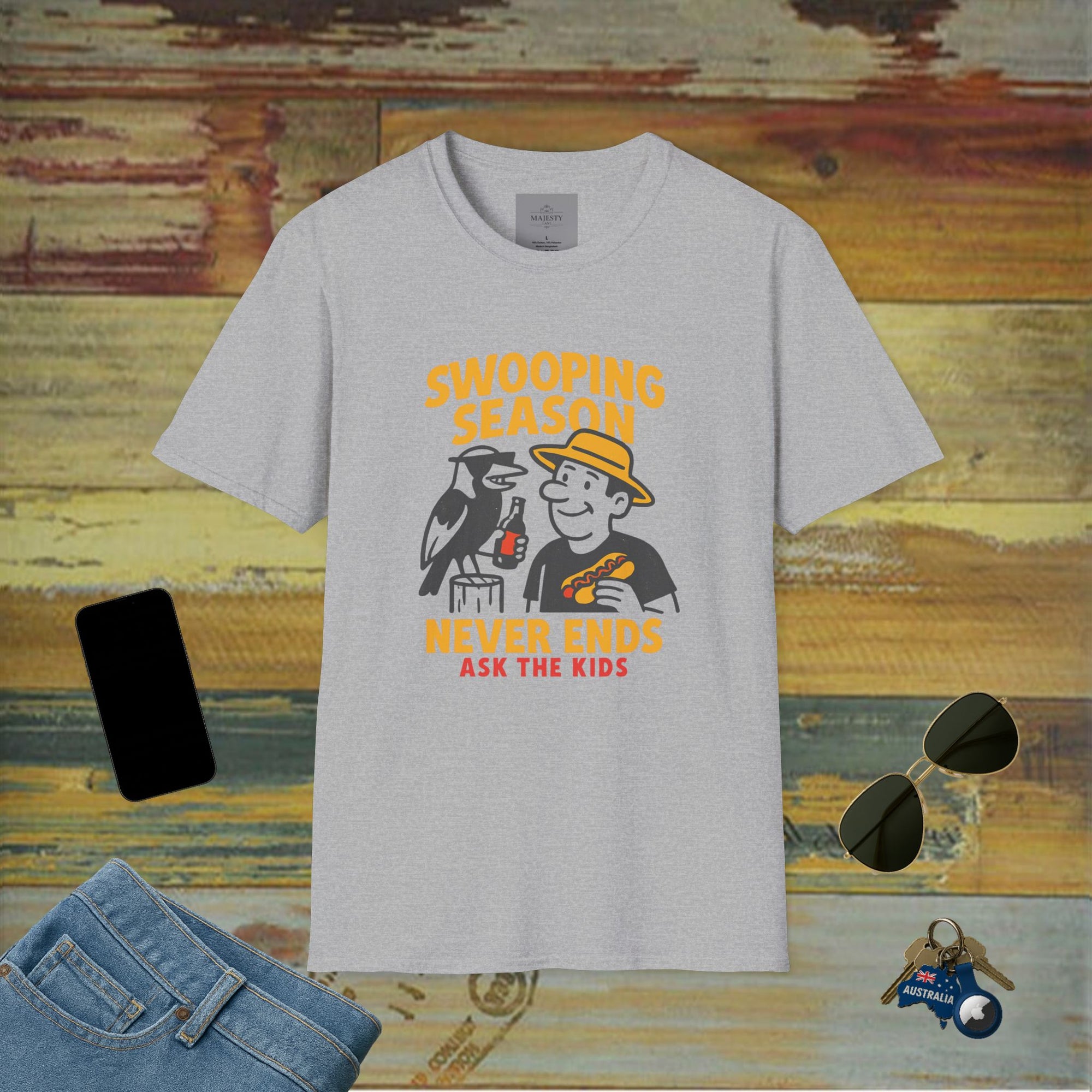 Swooping Season Dad T-Shirt, Softstyle Tee