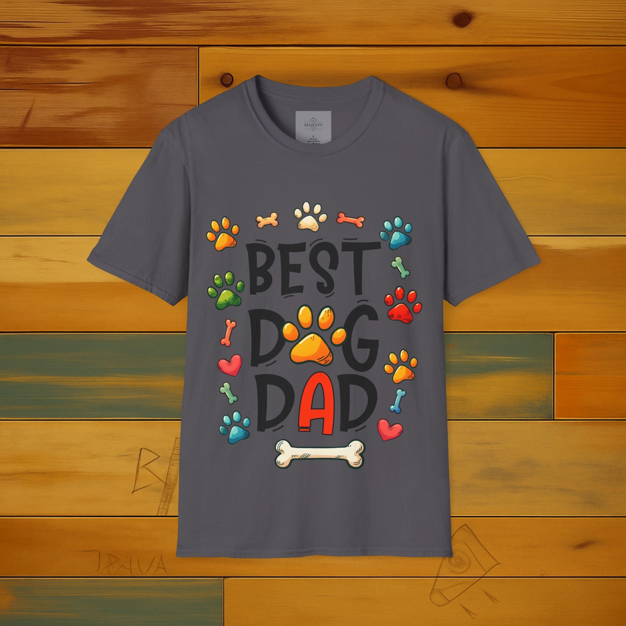 Best Dog Dad T-Shirt, Softstyle Tee