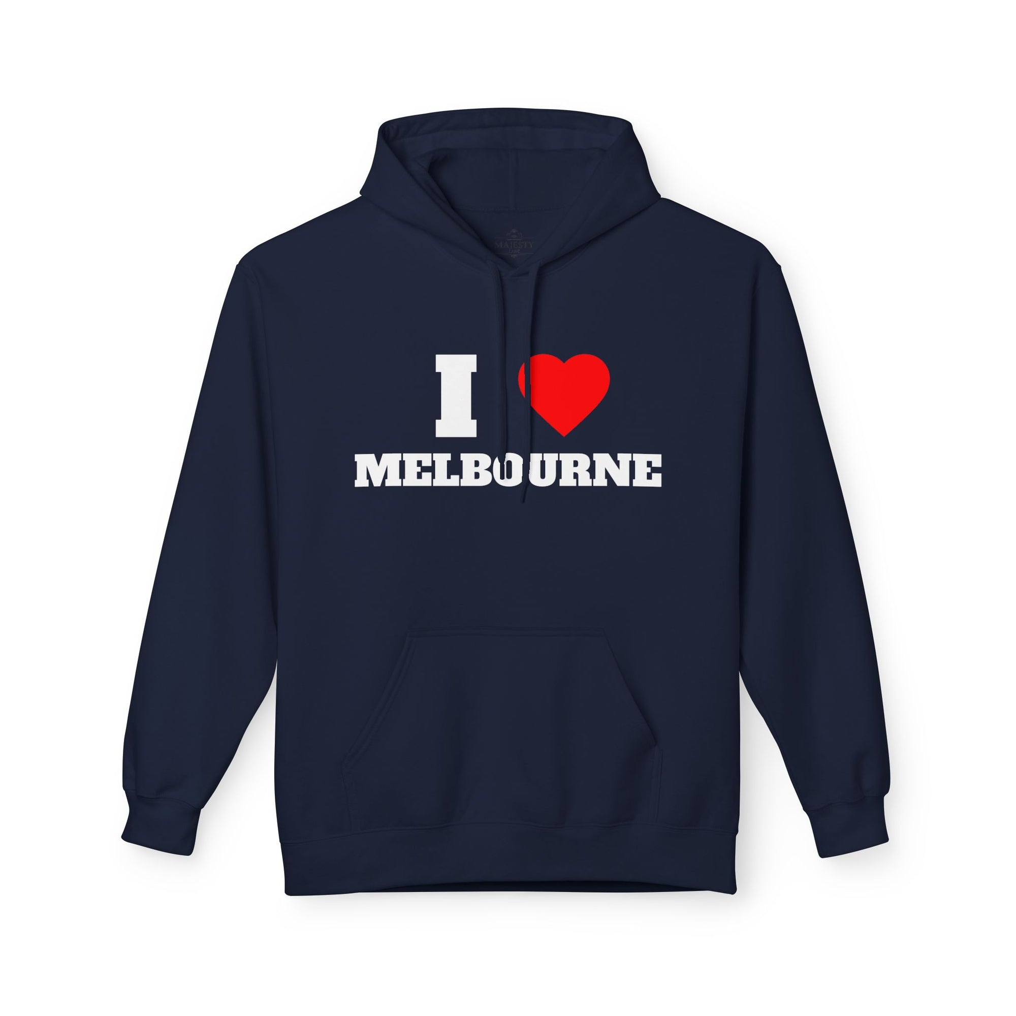 'I Love Melbourne' Unisex Softstyle Fleece Hoodie, Cozy Gift, Streetwear, Unique Fashion, Casual Wear, Lounge Essential