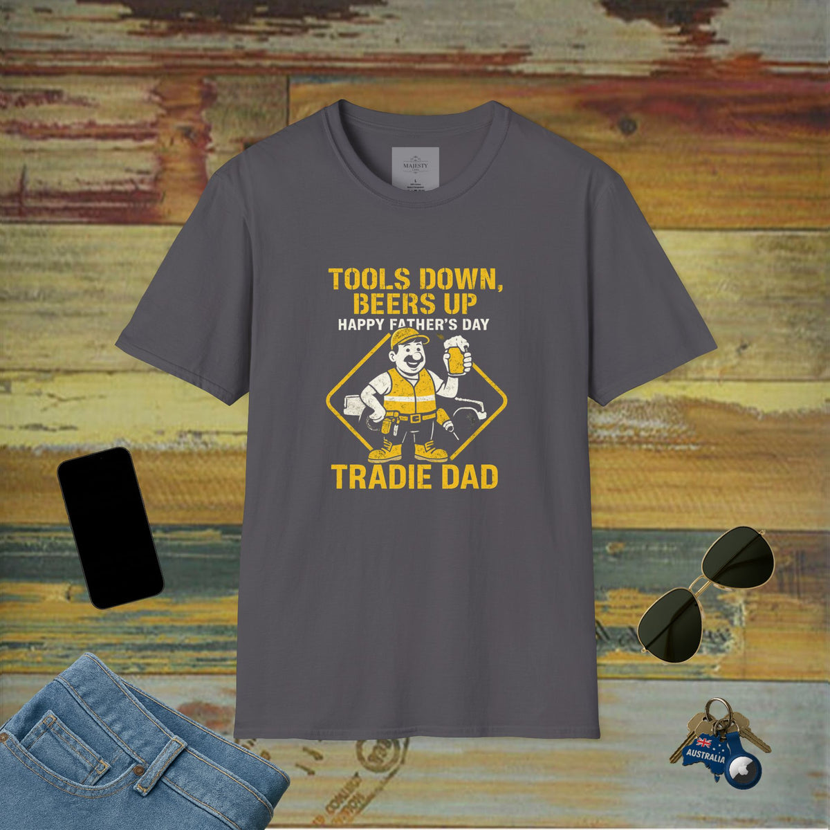 Tools Down Beer Up Dad T-Shirt, Softstyle Tee