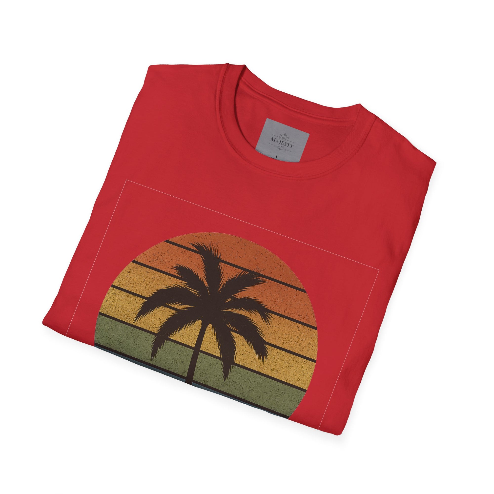 Sunset Palm Unisex T-Shirt, Softstyle Tee, Inspirational Shirt, Heartfelt Gift