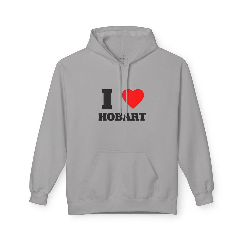 'I Love Hobart' Unisex Softstyle Fleece Hoodie, Cozy Gift, Streetwear, Unique Fashion, Casual Wear, Lounge Essential