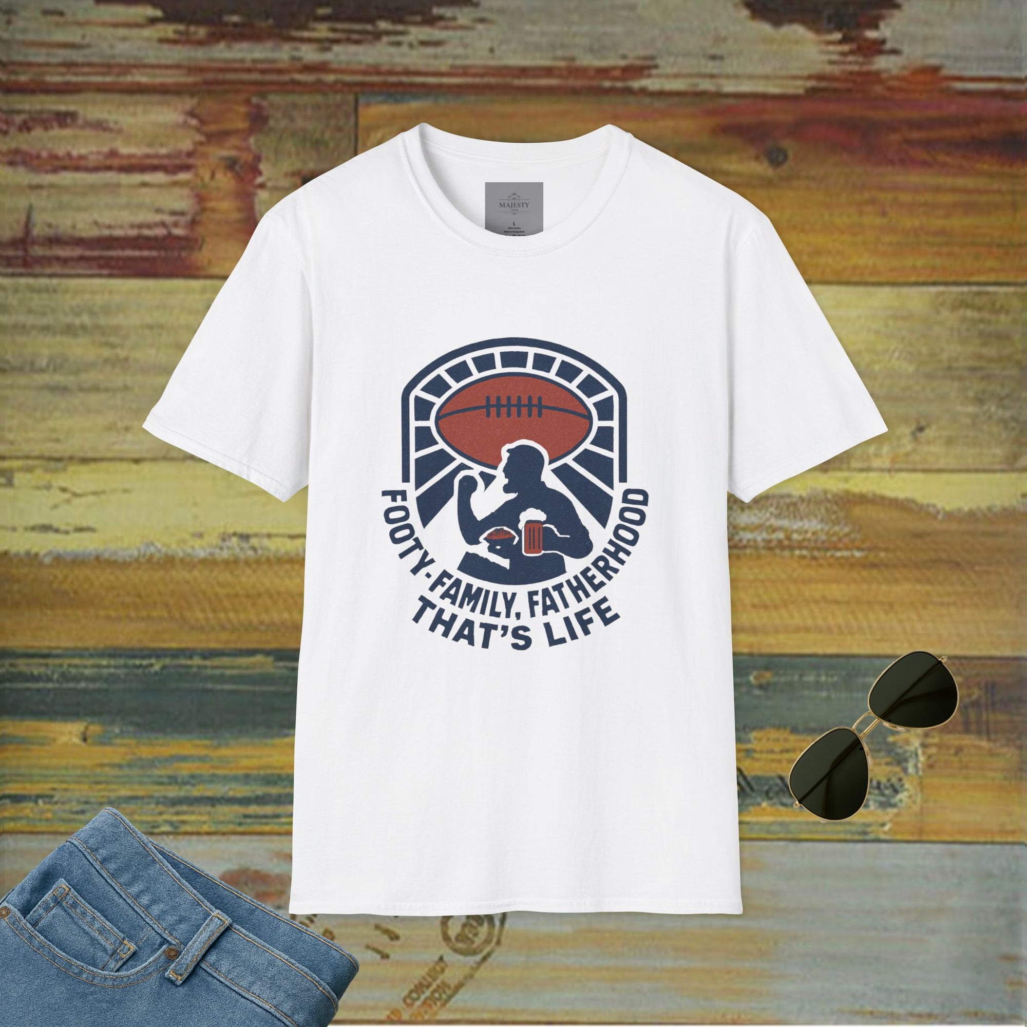 Aussie Footy Dad T-Shirt, Softstyle Tee