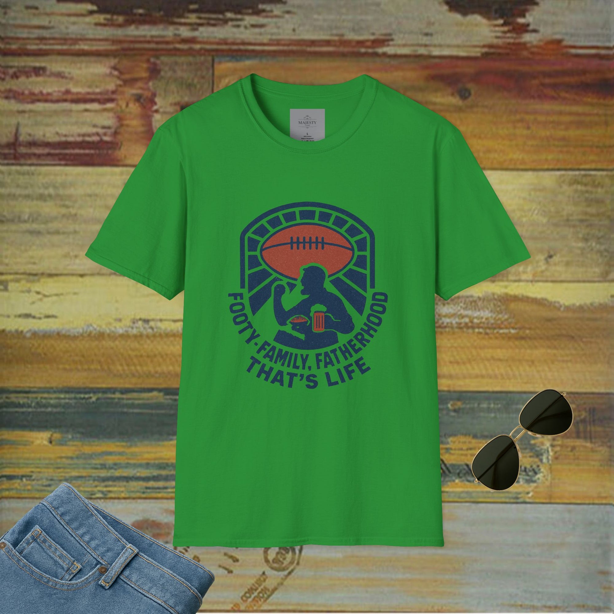 Aussie Footy Dad T-Shirt, Softstyle Tee