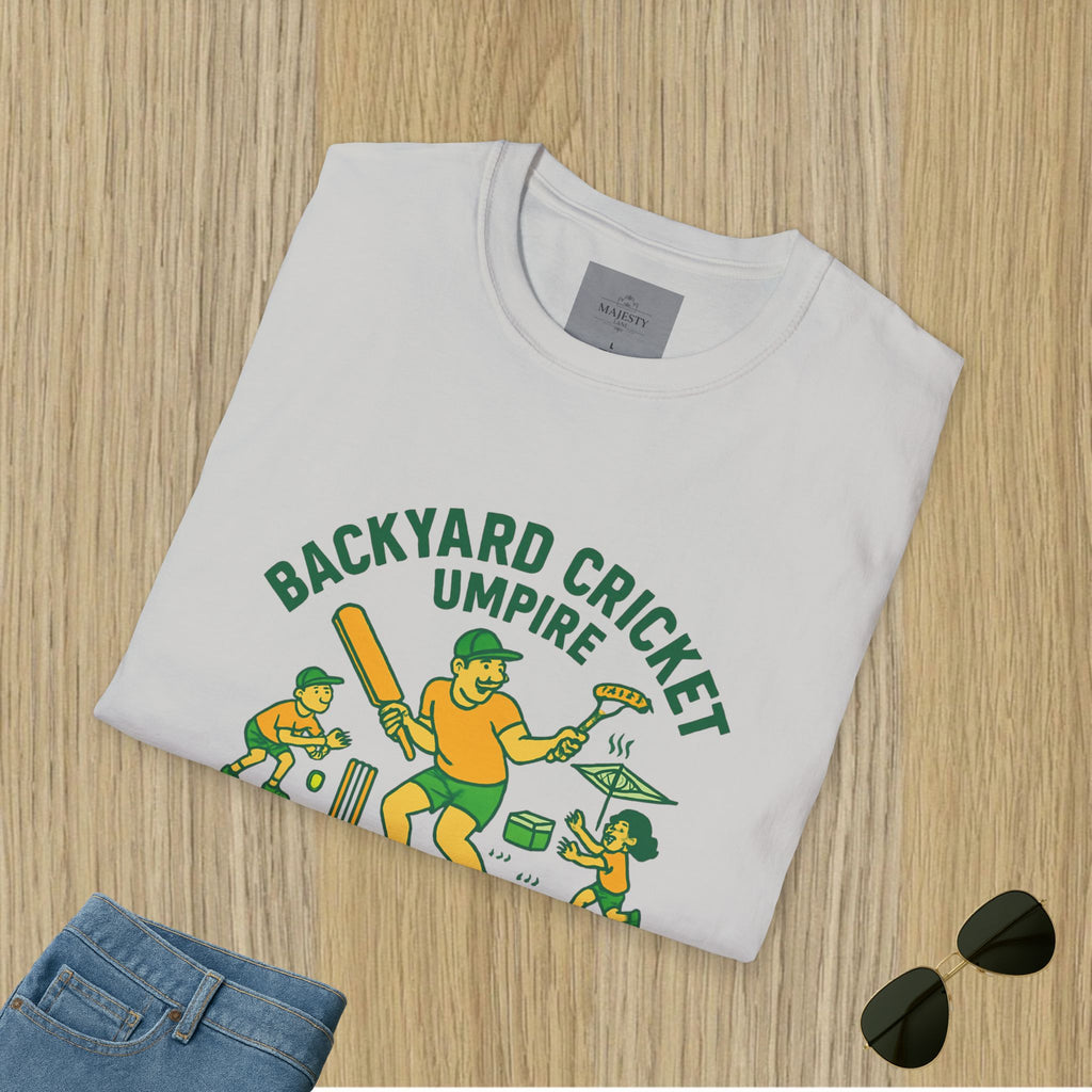 Backyard Cricket Umpire Dad T-Shirt, Softstyle Tee