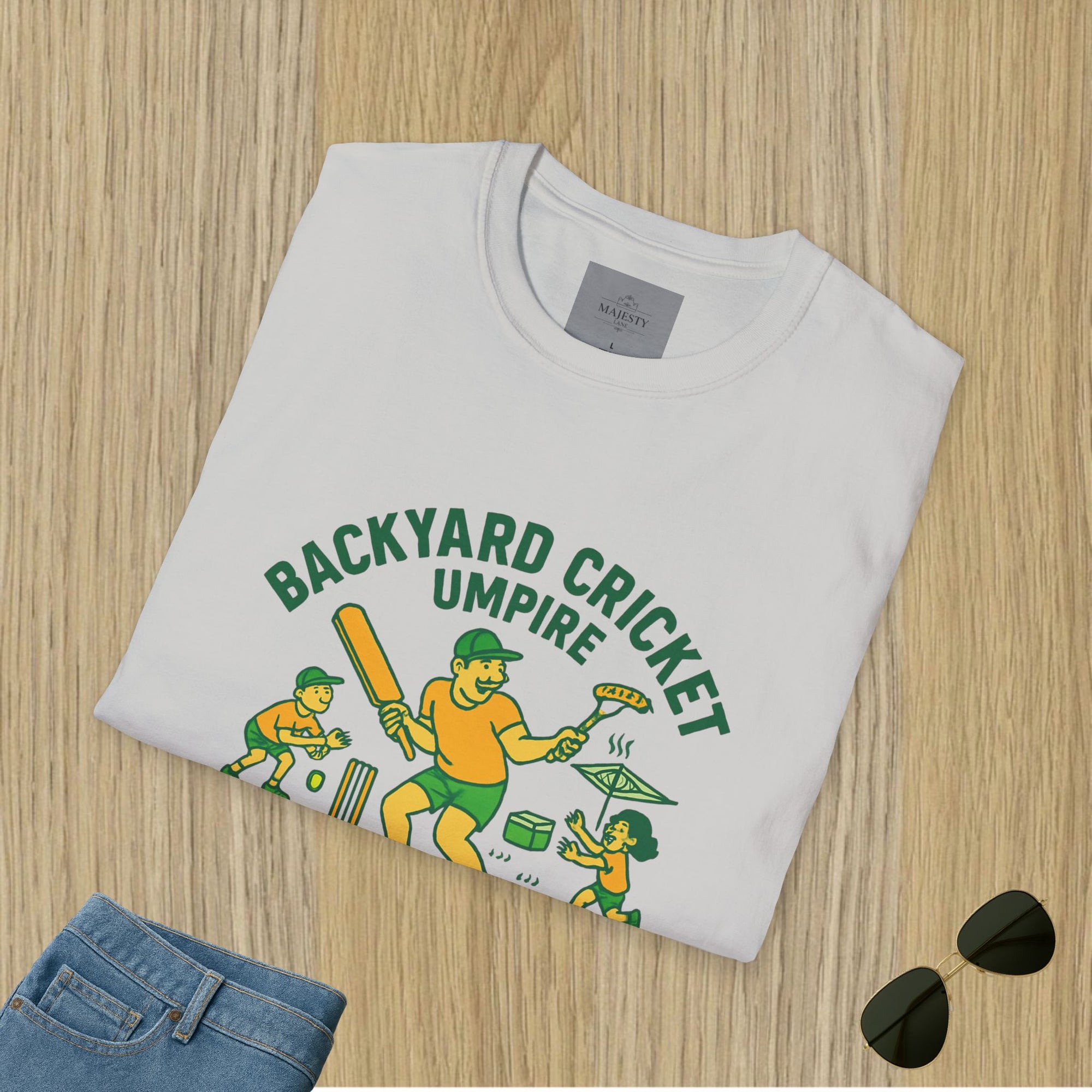 Backyard Cricket Umpire Dad T-Shirt, Softstyle Tee
