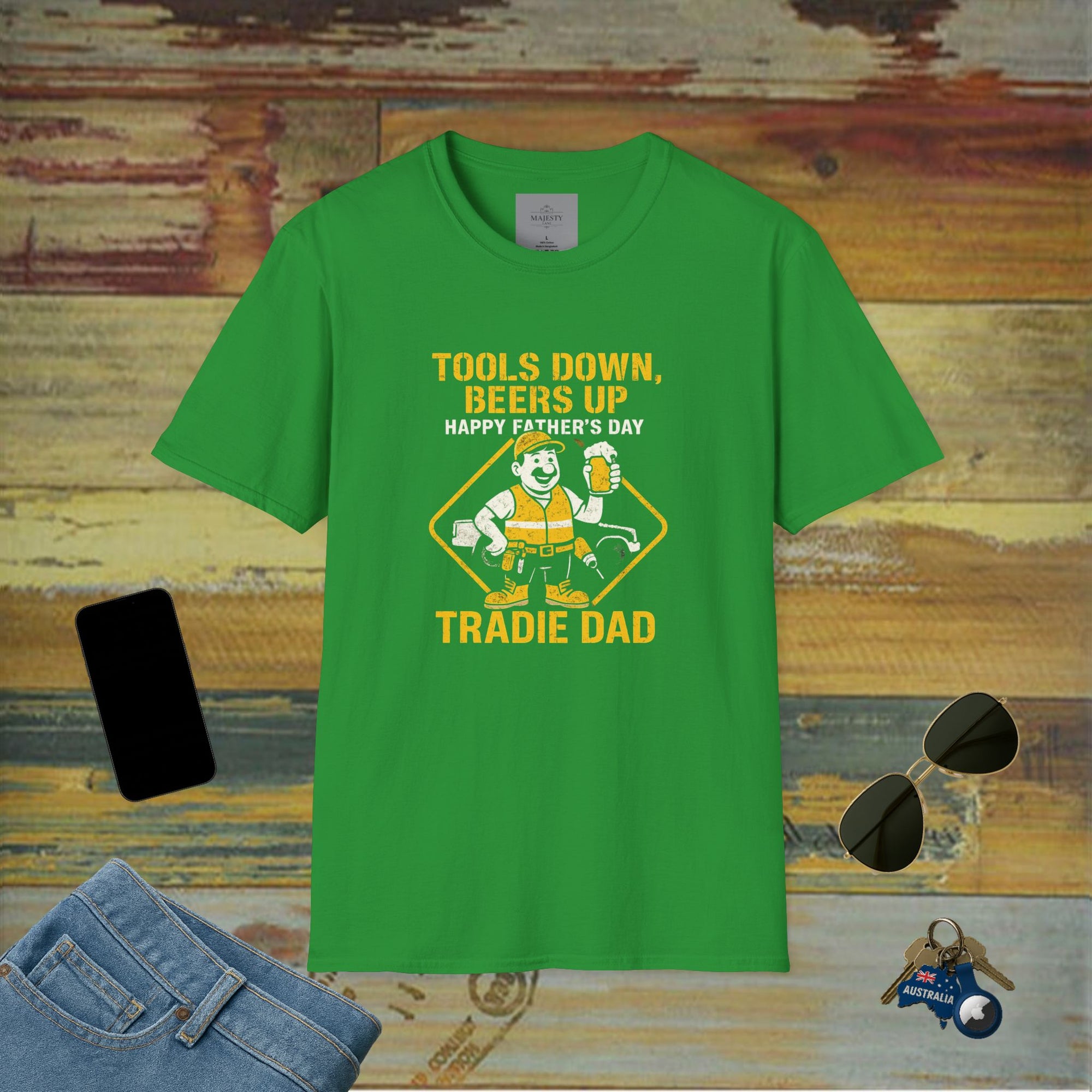 Tools Down Beer Up Dad T-Shirt, Softstyle Tee