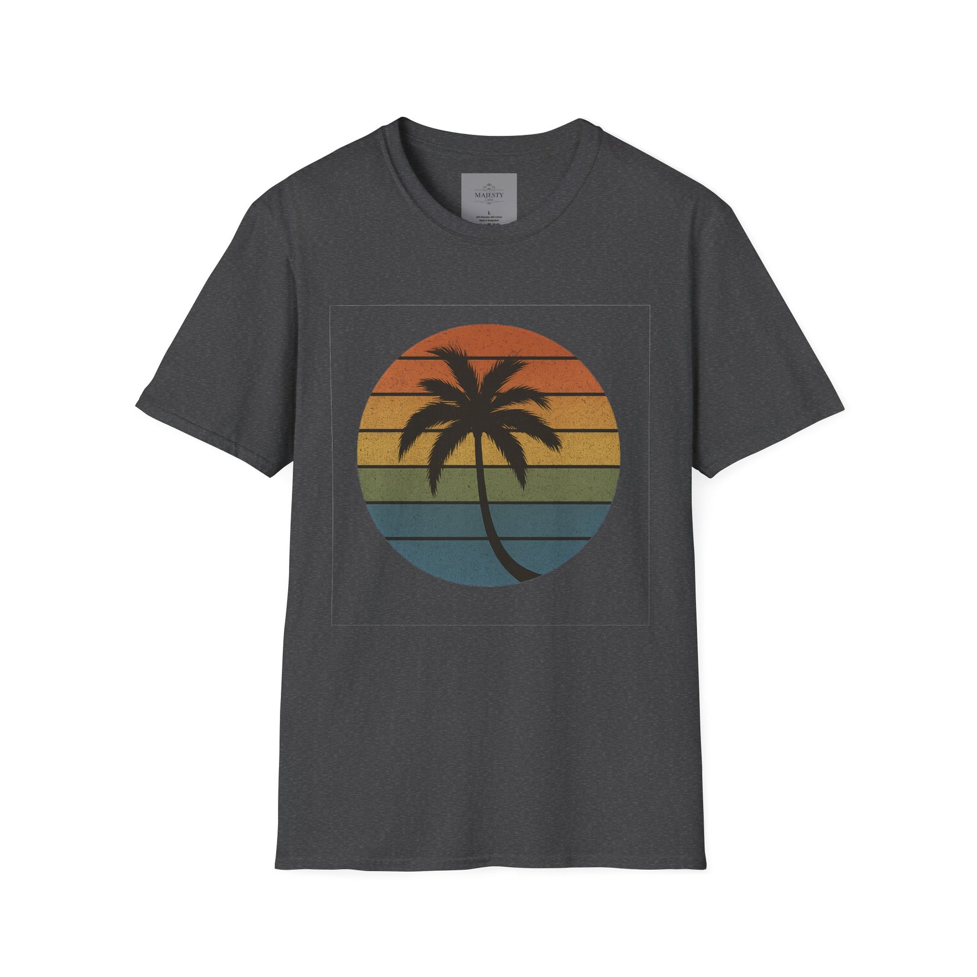 Sunset Palm Unisex T-Shirt, Softstyle Tee, Inspirational Shirt, Heartfelt Gift