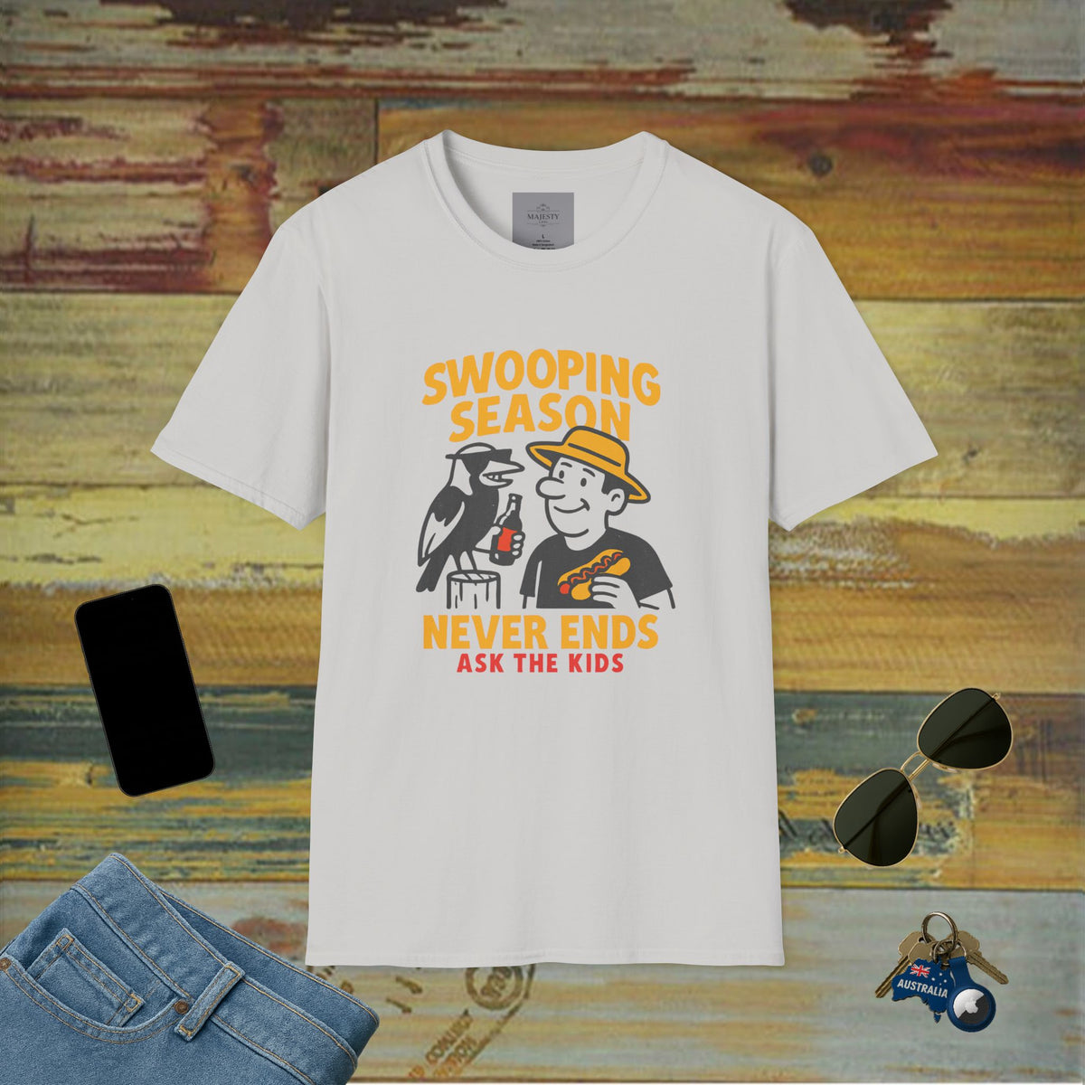 Swooping Season Dad T-Shirt, Softstyle Tee