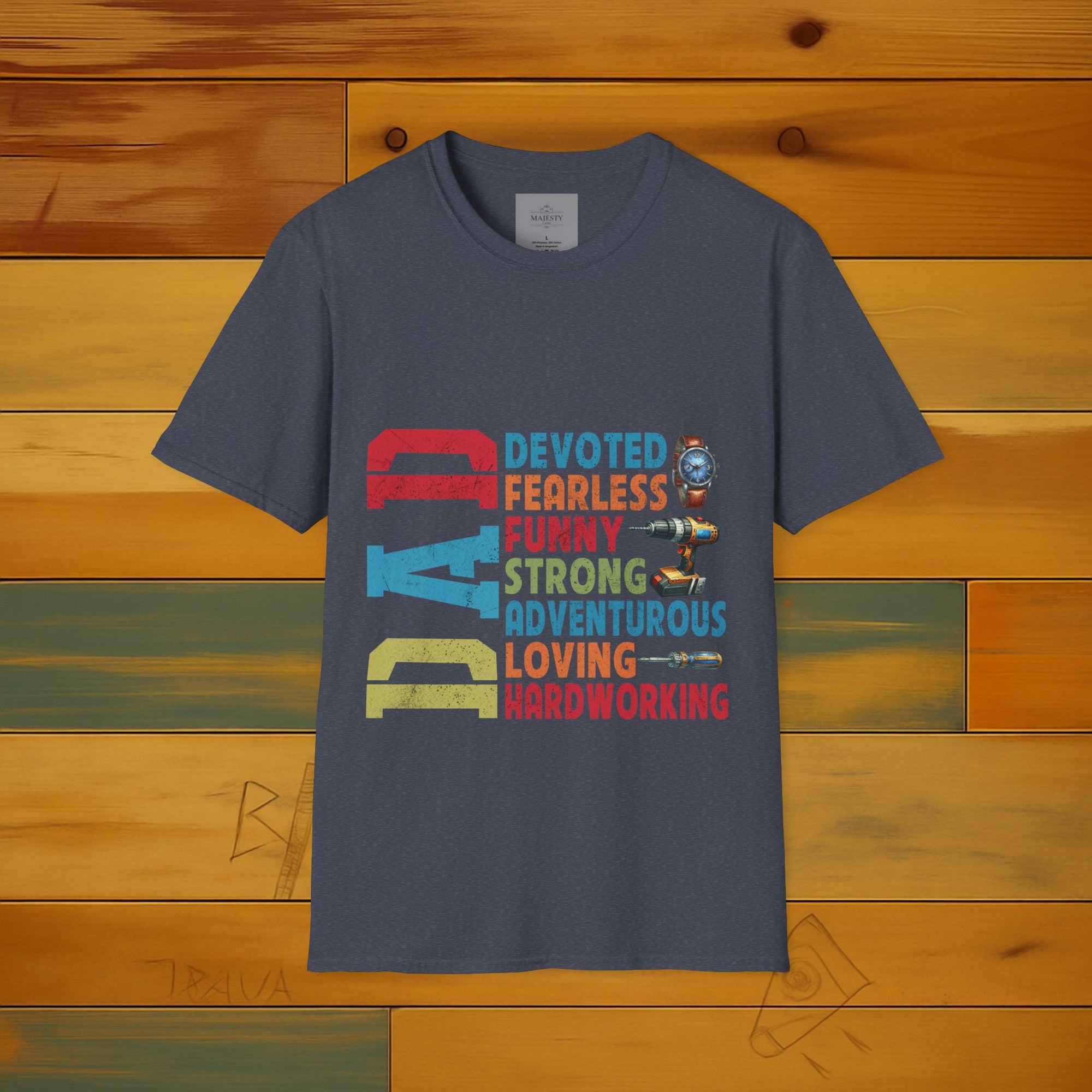 Dad Devoted Fearless..T-Shirt, Softstyle Tee