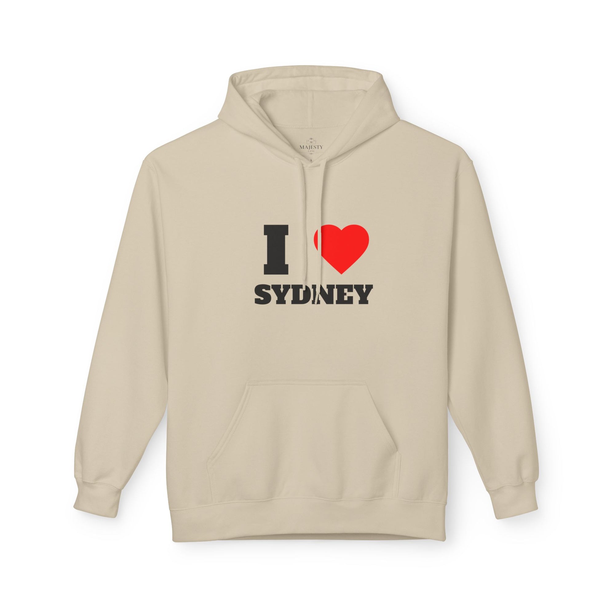 'I Love Sydney' Unisex Softstyle Fleece Hoodie, Cozy Gift, Streetwear, Unique Fashion, Casual Wear, Lounge Essential