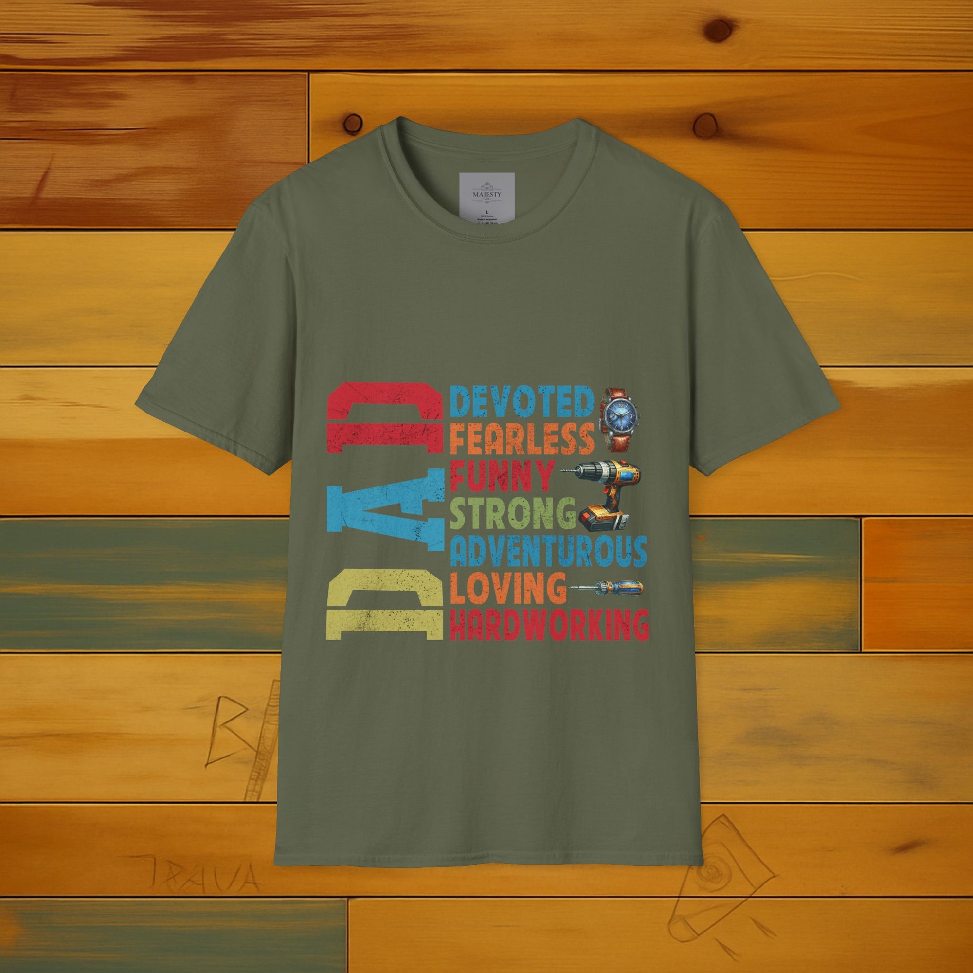 Dad Devoted Fearless..T-Shirt, Softstyle Tee