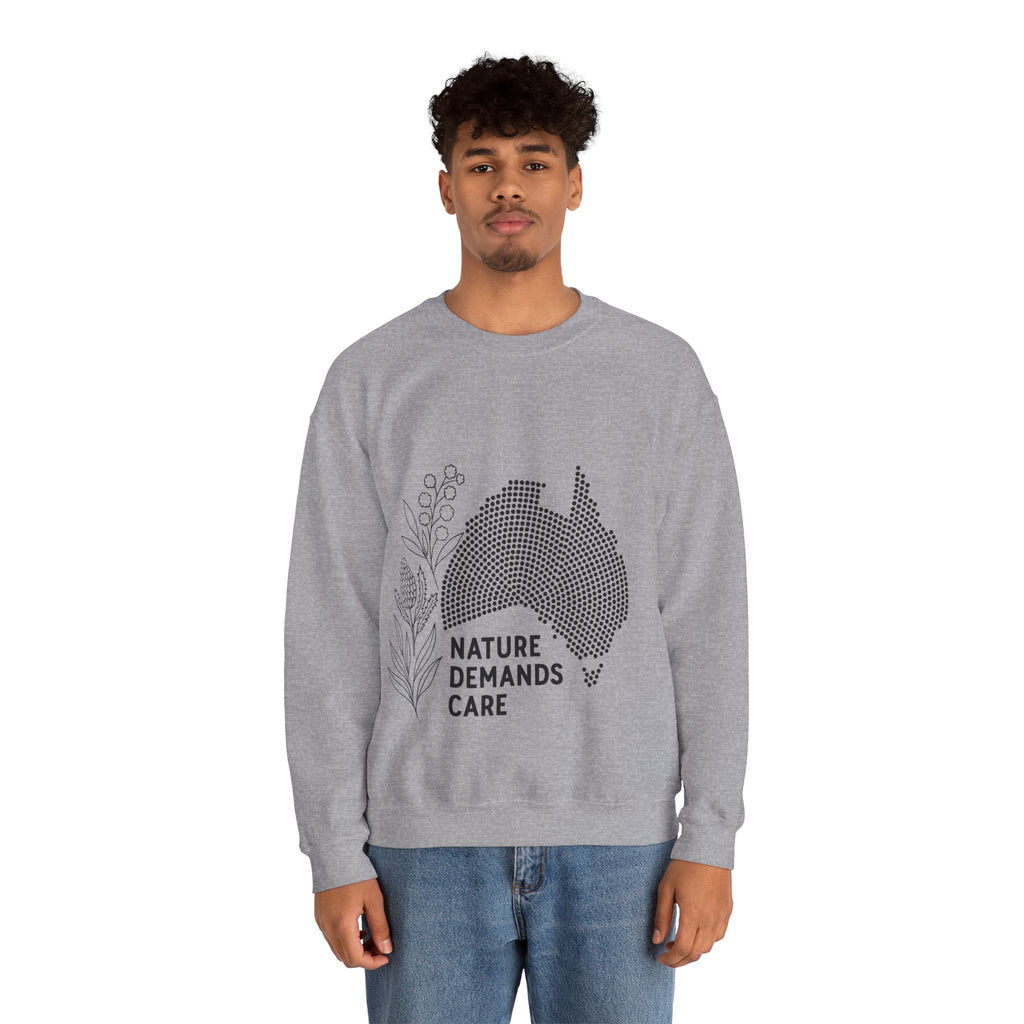 Nature Demands Care Unisex Crewneck Sweatshirt | Cozy Gift for Travelers, Fashion Lovers, Tasmania Souvenir, Comfortable Sweatshirt, [...]