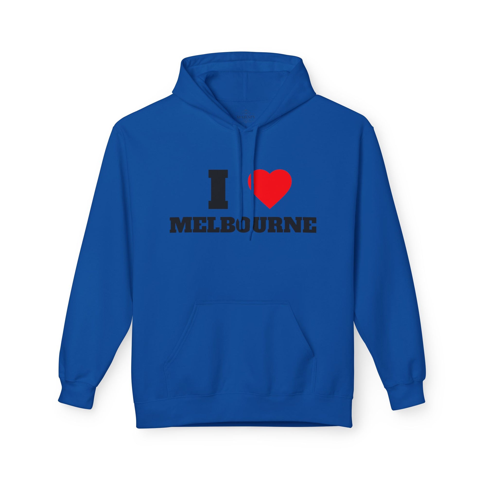 'I Love Melbourne' Unisex Softstyle Fleece Hoodie, Cozy Gift, Streetwear, Unique Fashion, Casual Wear, Lounge Essential