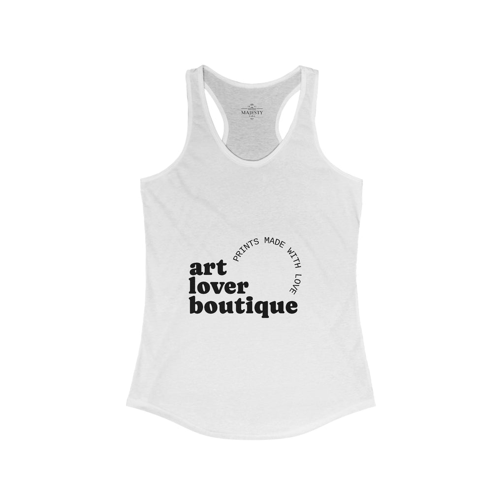 Art Lover Botique Racerback Tank, Bohemian Style Top, Summer Attire, Casual Wear, Gift for Her, Festival Clothing