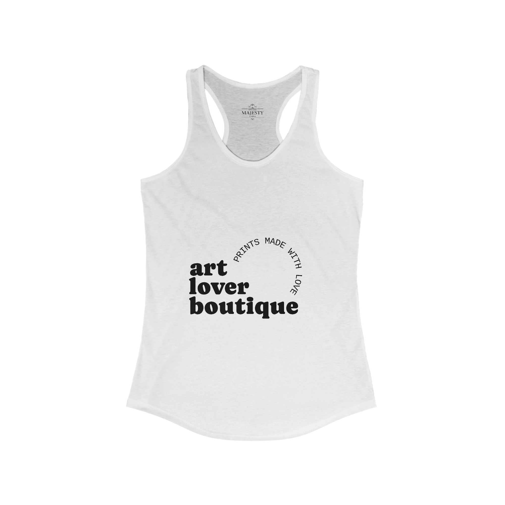 Art Lover Botique Racerback Tank, Bohemian Style Top, Summer Attire, Casual Wear, Gift for Her, Festival Clothing
