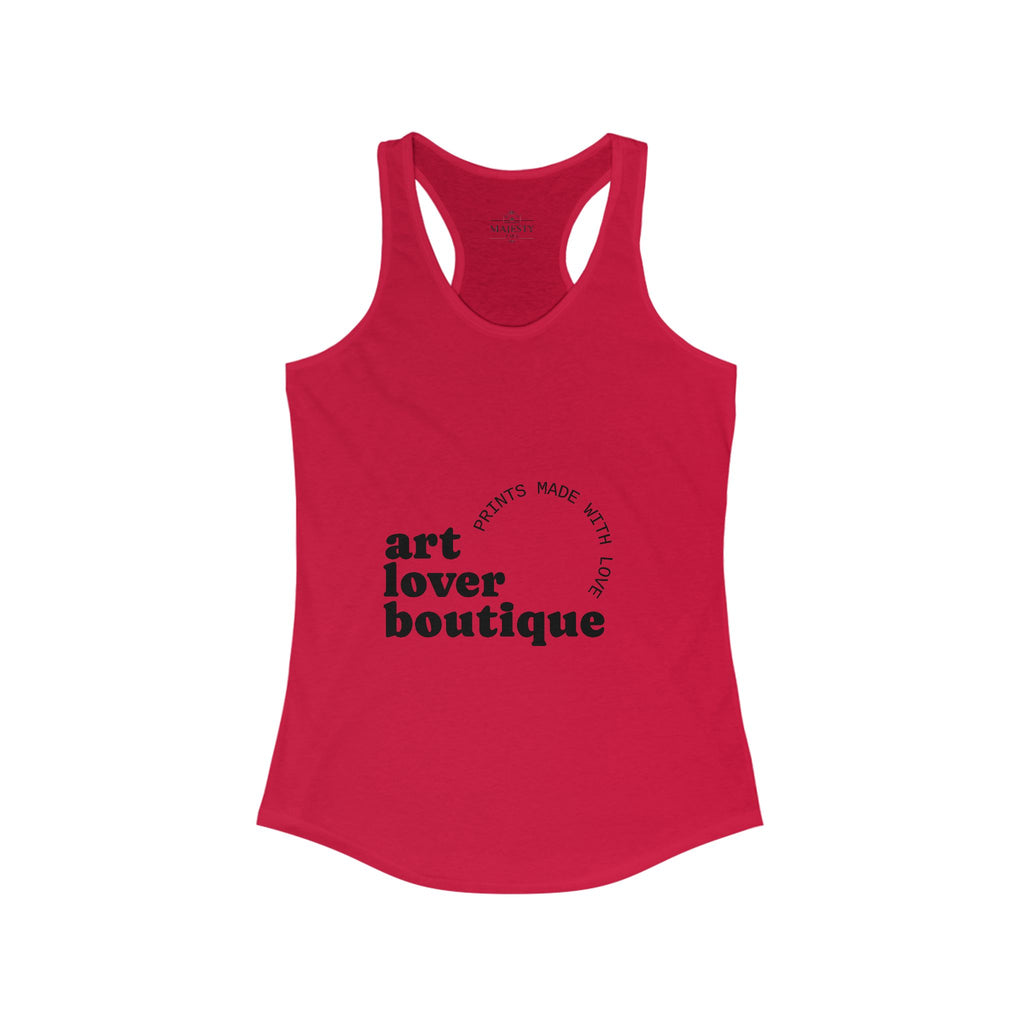 Art Lover Botique Racerback Tank, Bohemian Style Top, Summer Attire, Casual Wear, Gift for Her, Festival Clothing