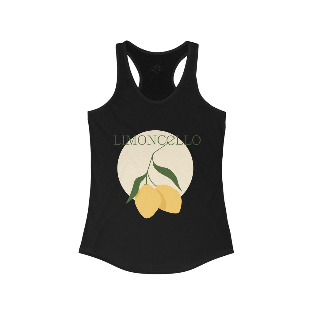 Limoncello Racerback Tank, Bohemian Style Top, Summer Attire, Casual Wear, Gift for Her, Festival Clothing