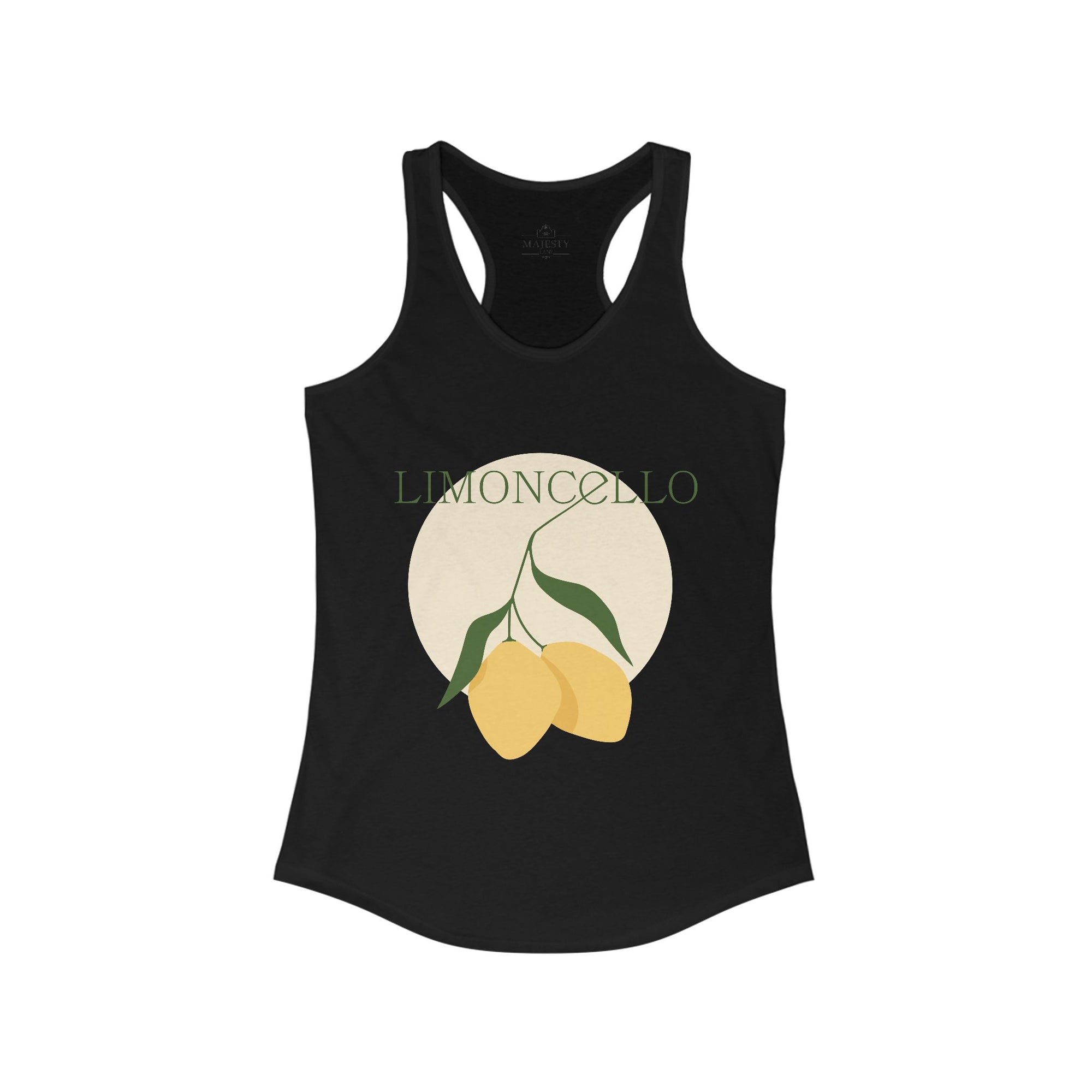 Limoncello Racerback Tank, Bohemian Style Top, Summer Attire, Casual Wear, Gift for Her, Festival Clothing