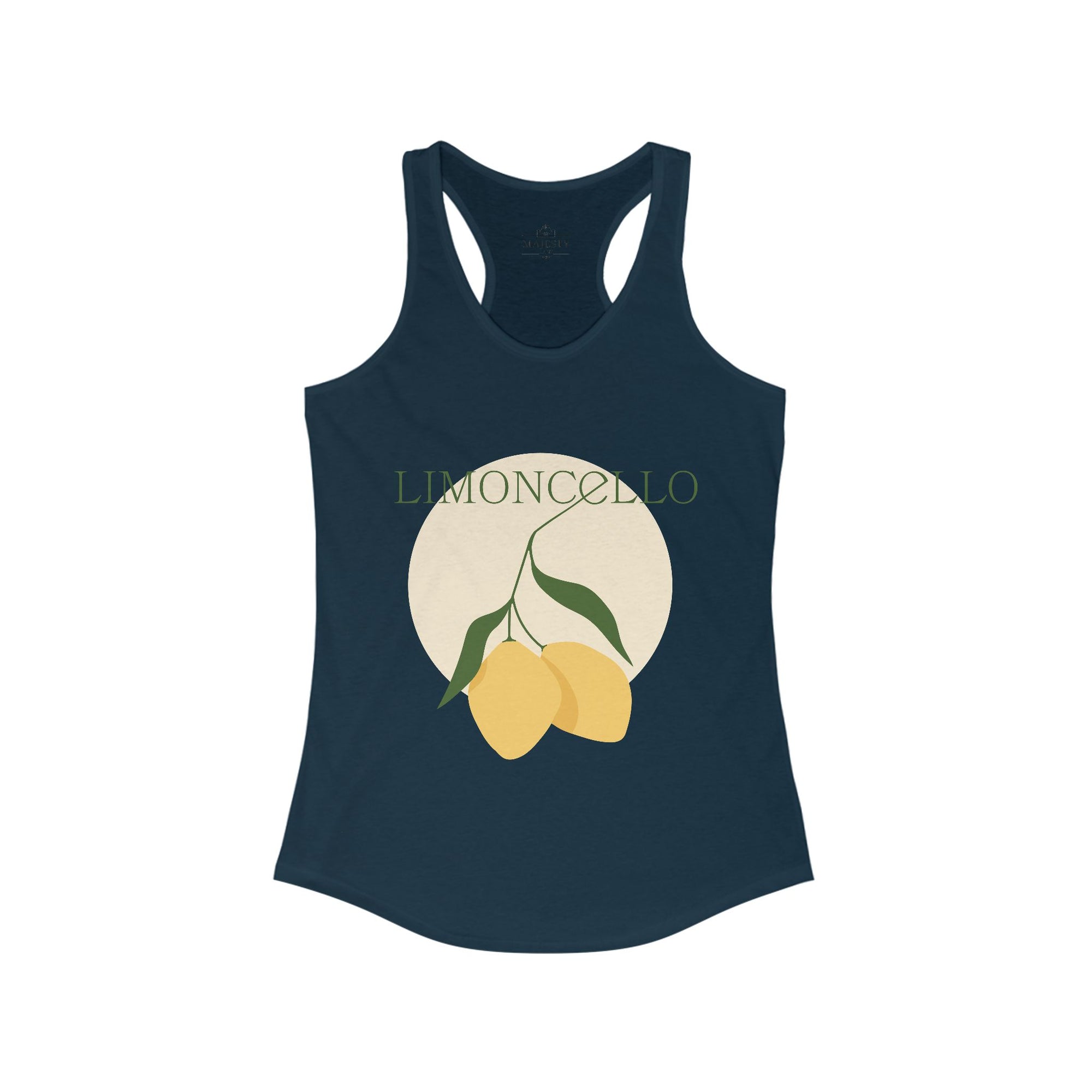 Limoncello Racerback Tank, Bohemian Style Top, Summer Attire, Casual Wear, Gift for Her, Festival Clothing