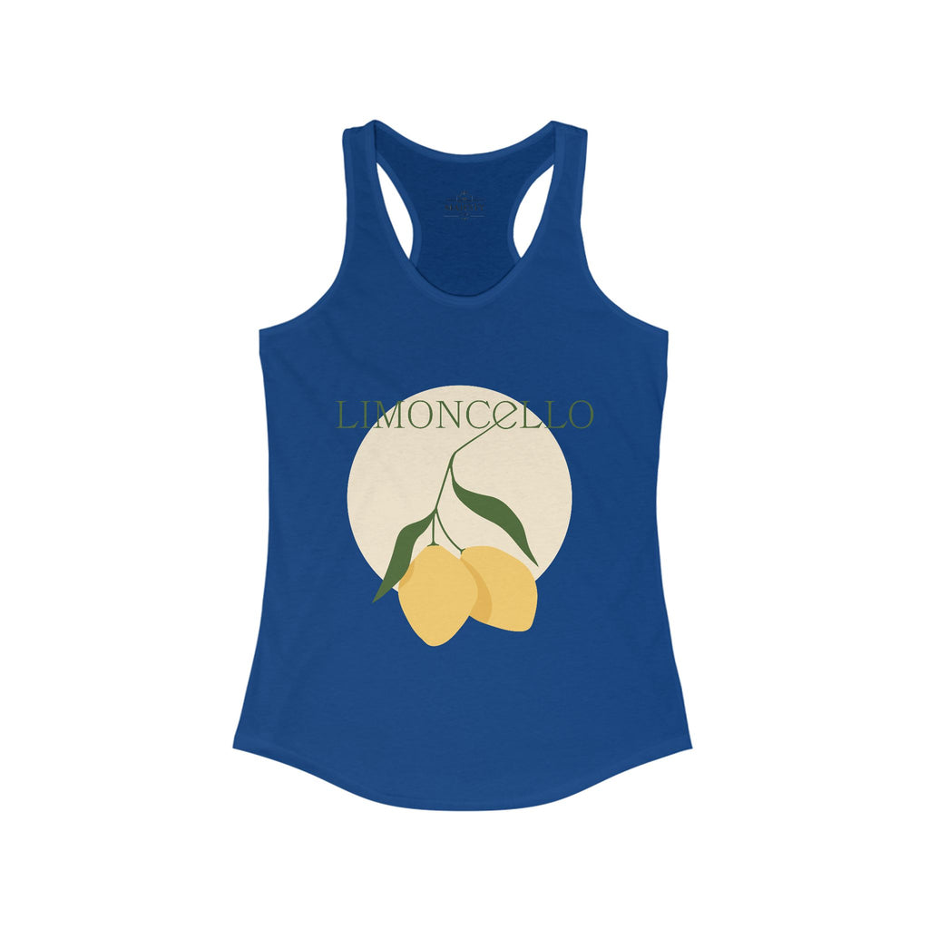 Limoncello Racerback Tank, Bohemian Style Top, Summer Attire, Casual Wear, Gift for Her, Festival Clothing