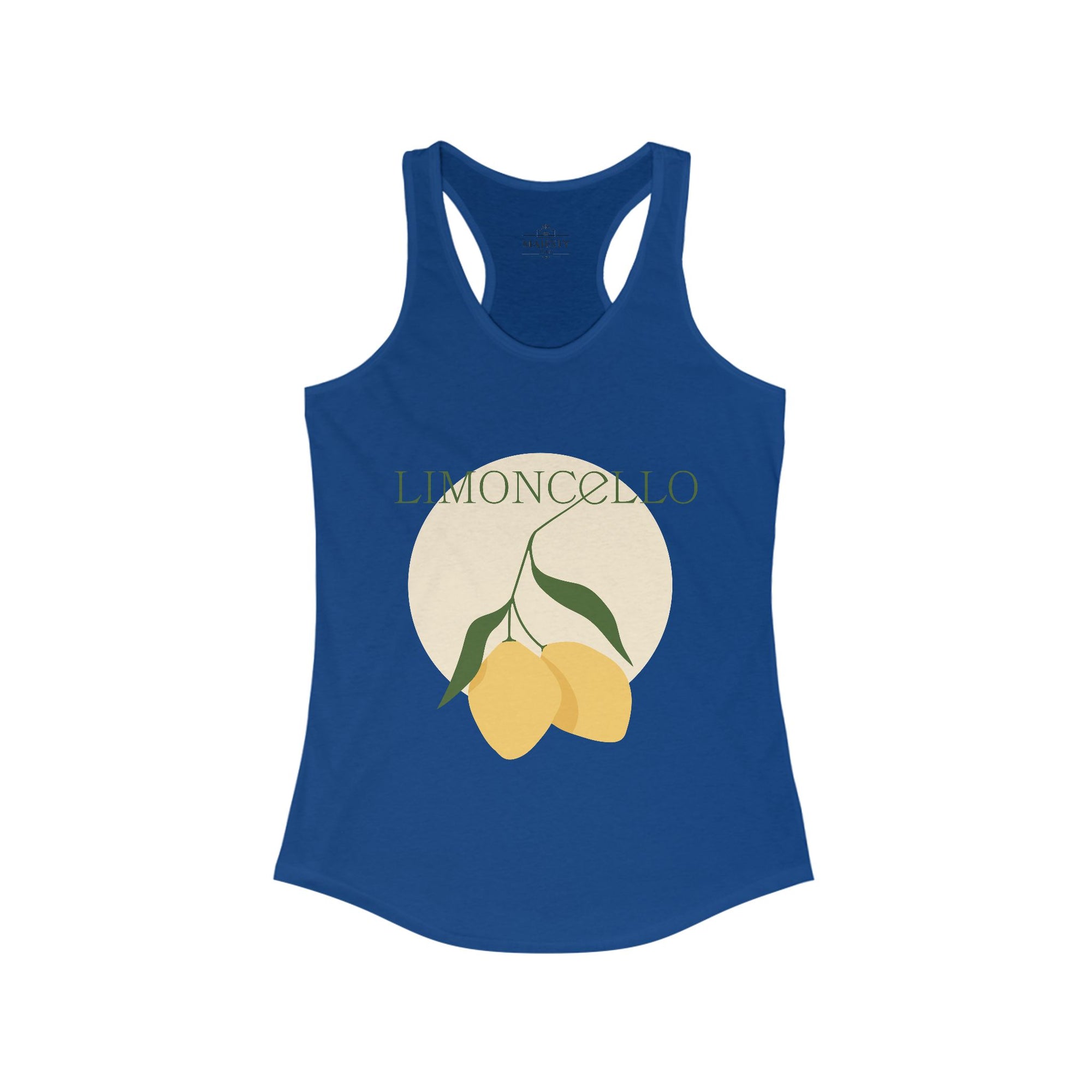 Limoncello Racerback Tank, Bohemian Style Top, Summer Attire, Casual Wear, Gift for Her, Festival Clothing