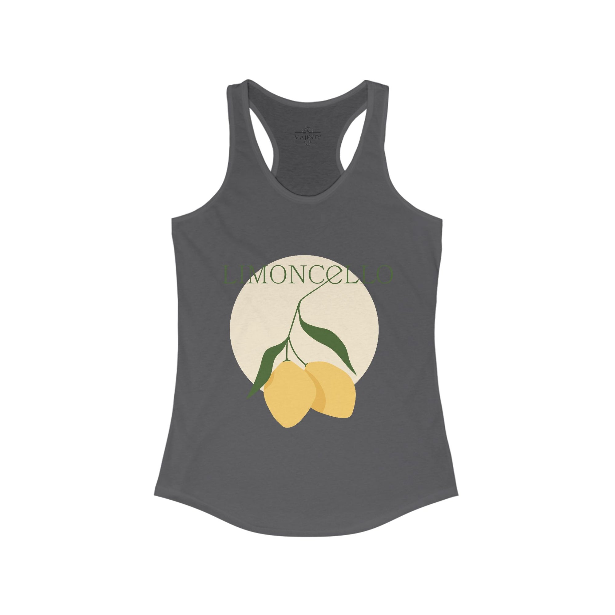 Limoncello Racerback Tank, Bohemian Style Top, Summer Attire, Casual Wear, Gift for Her, Festival Clothing