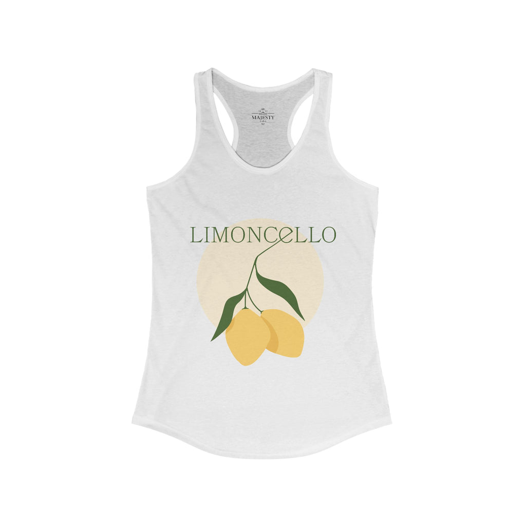 Limoncello Racerback Tank, Bohemian Style Top, Summer Attire, Casual Wear, Gift for Her, Festival Clothing