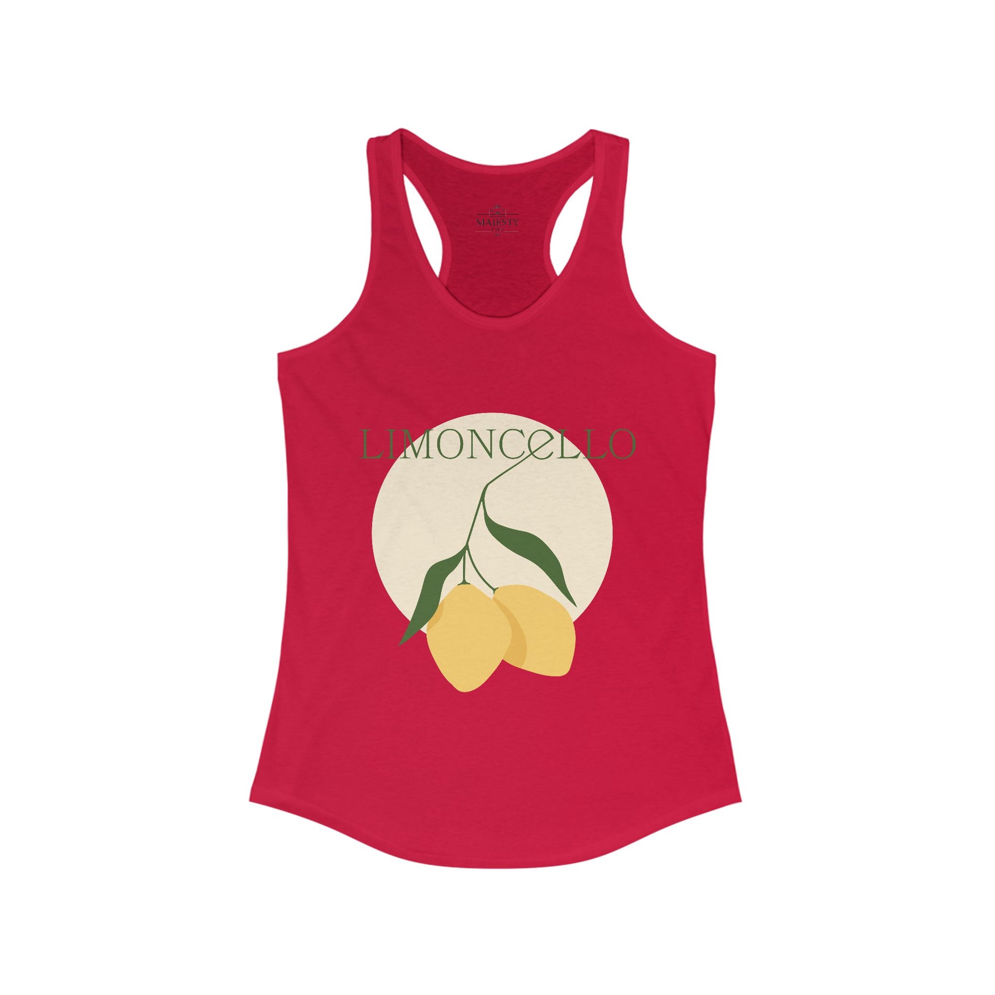 Limoncello Racerback Tank, Bohemian Style Top, Summer Attire, Casual Wear, Gift for Her, Festival Clothing