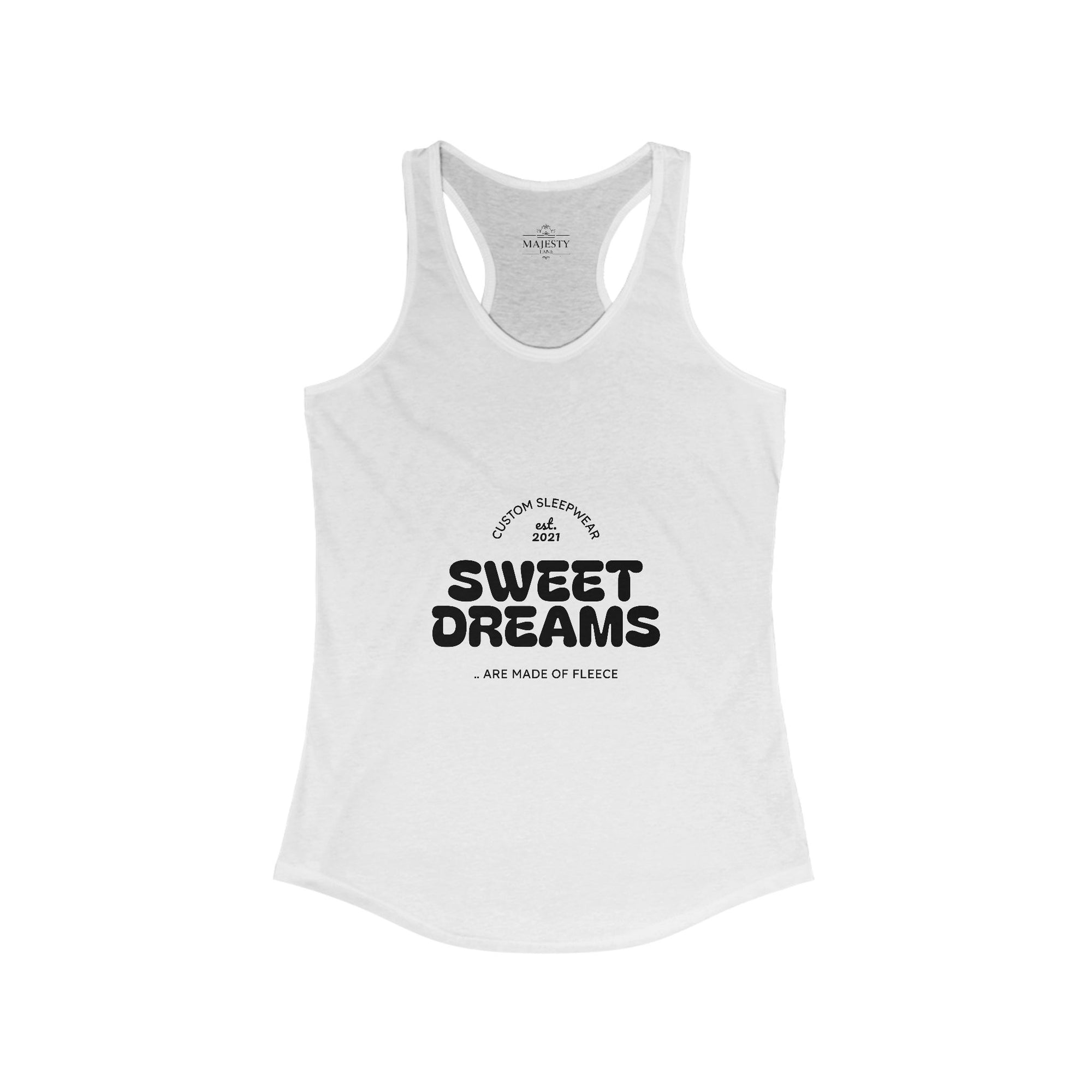 Sweet Dreams Made of Fleece Racerback Tank, Bohemian Style Top, Summer Attire, Casual Wear, Gift for Her, Festival Clothing