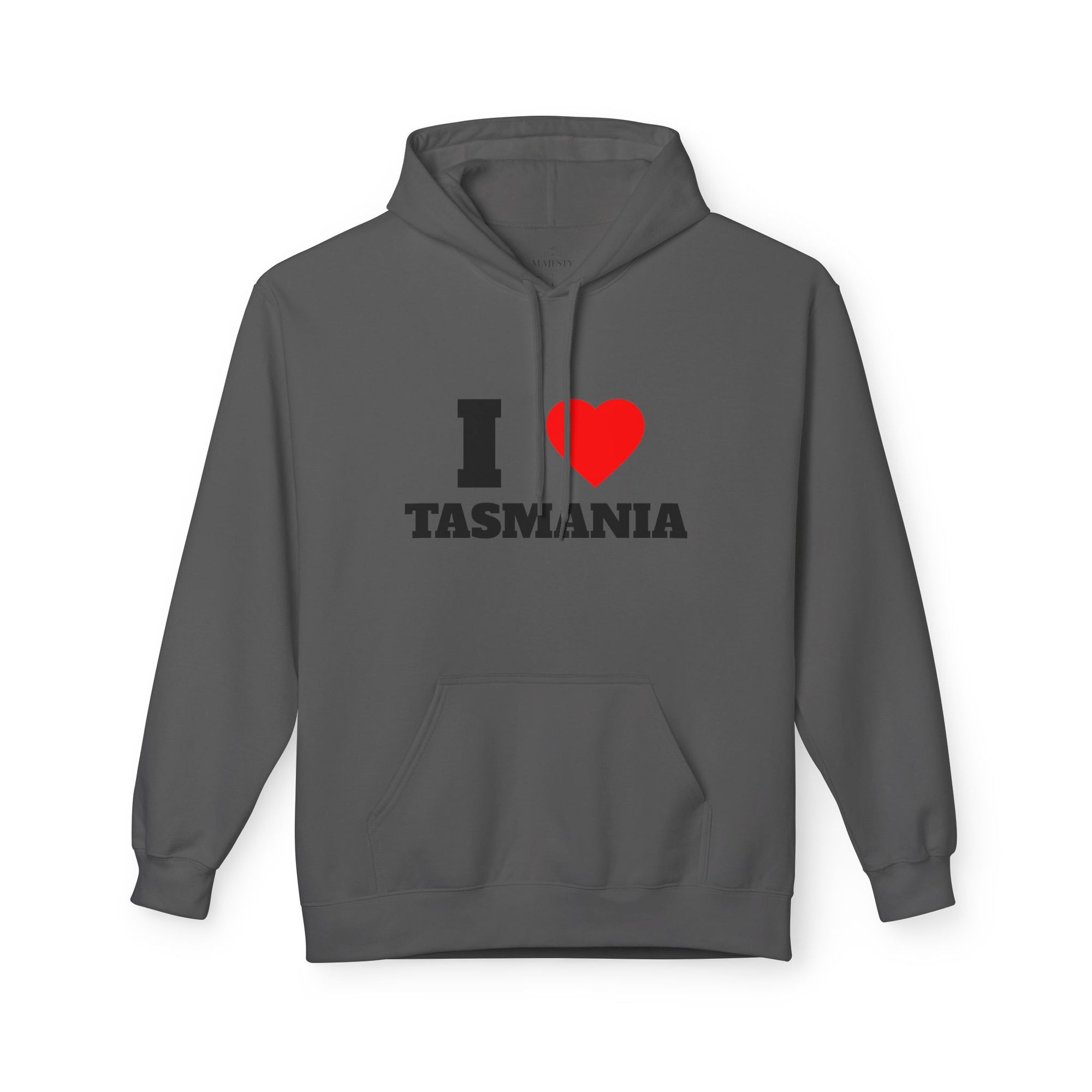 'I Love Tasmania' Unisex Softstyle Fleece Hoodie, Cozy Gift, Streetwear, Unique Fashion, Casual Wear, Lounge Essential