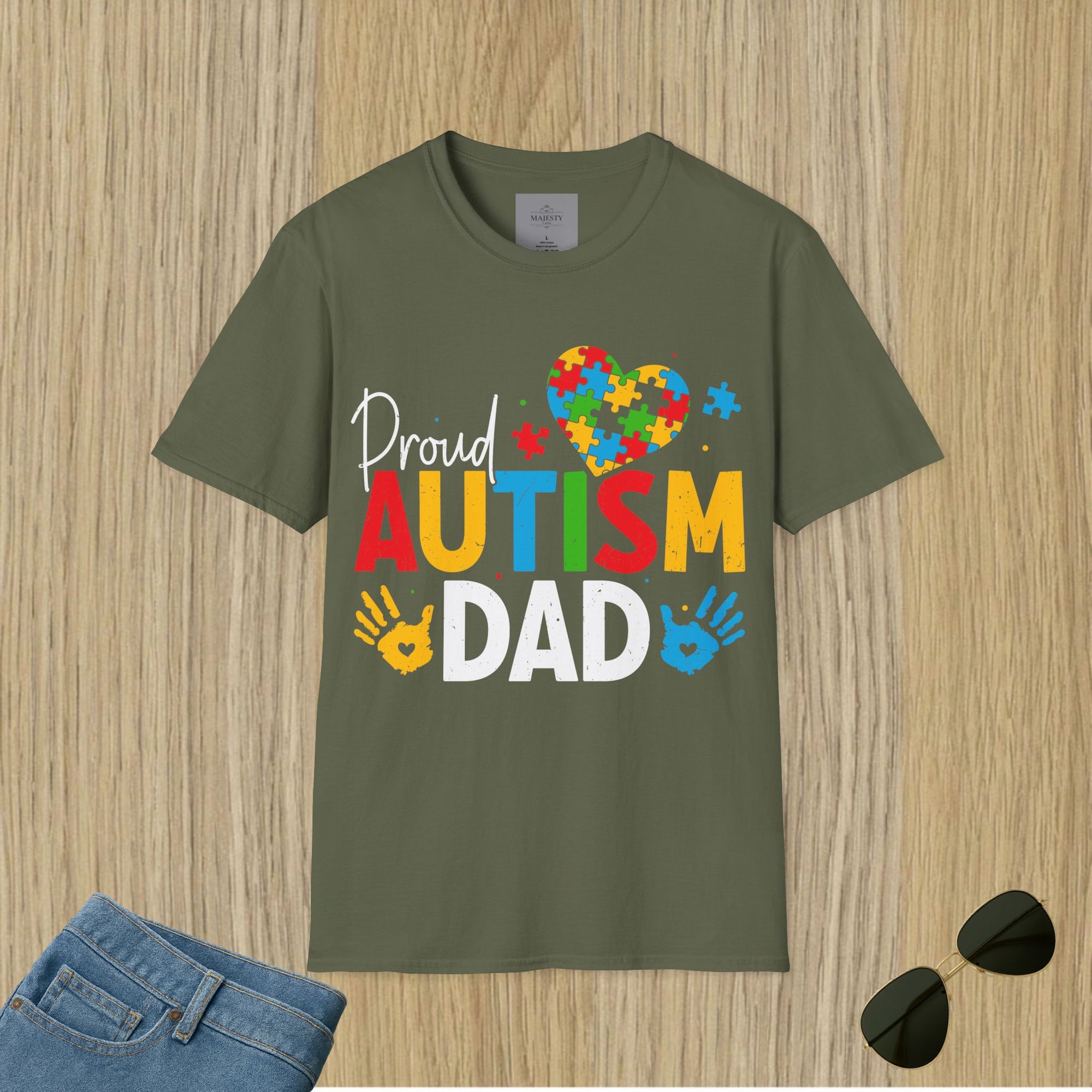 Proud Autism Dad T-Shirt, Softstyle Tee