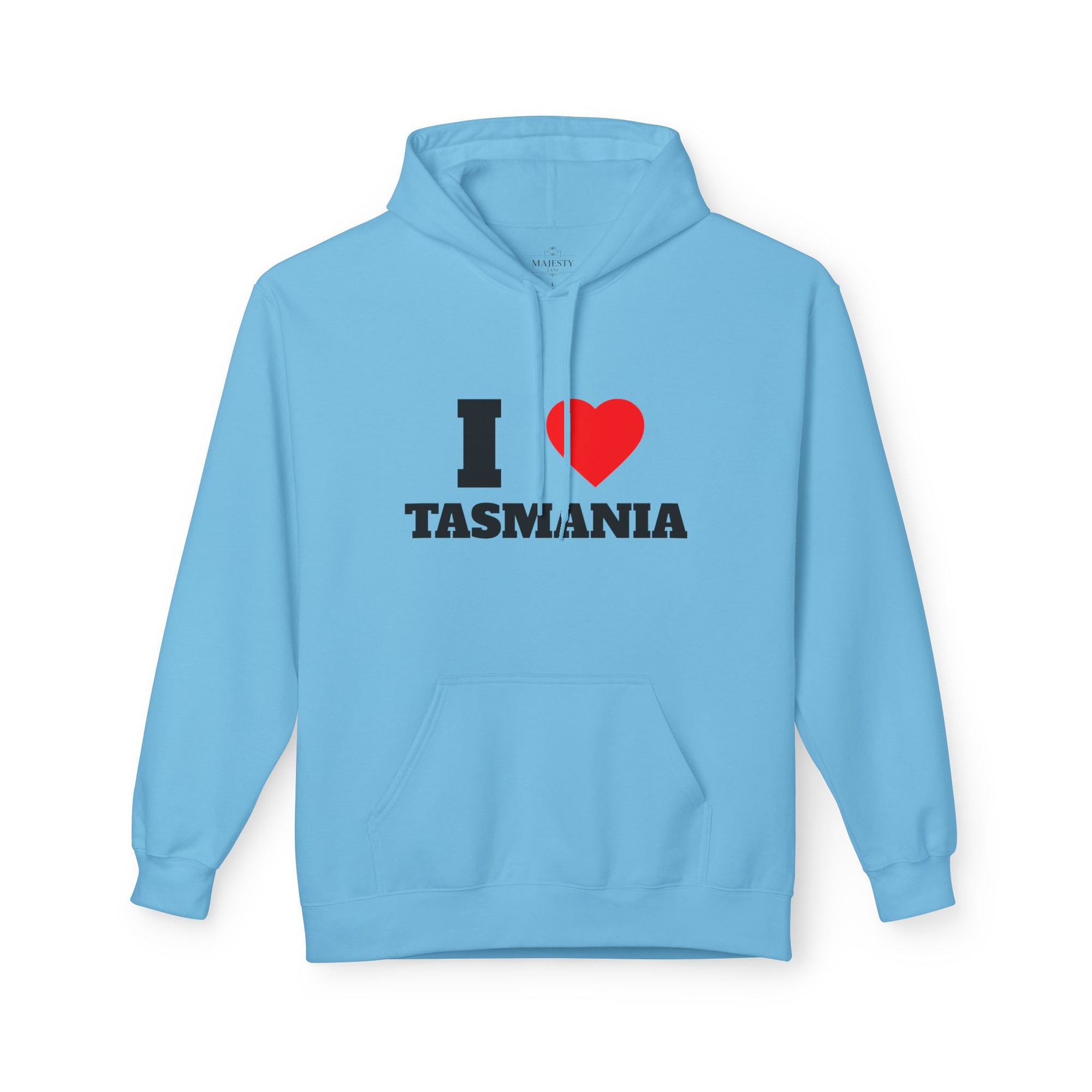 'I Love Tasmania' Unisex Softstyle Fleece Hoodie, Cozy Gift, Streetwear, Unique Fashion, Casual Wear, Lounge Essential