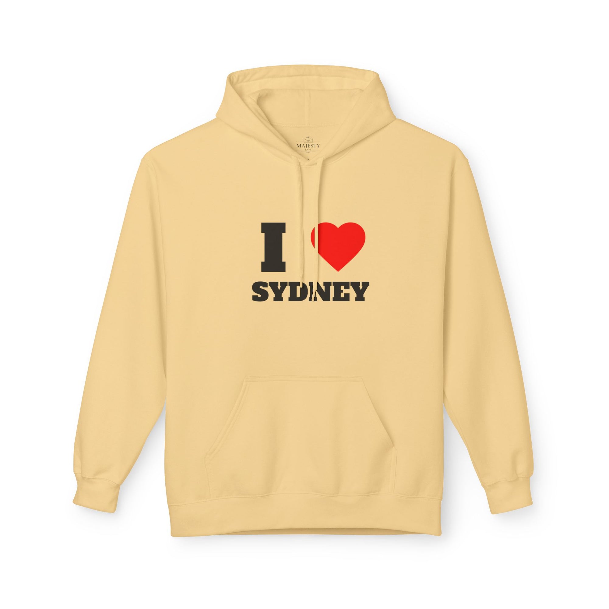 'I Love Sydney' Unisex Softstyle Fleece Hoodie, Cozy Gift, Streetwear, Unique Fashion, Casual Wear, Lounge Essential