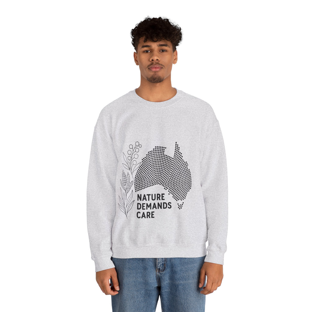 Nature Demands Care Unisex Crewneck Sweatshirt | Cozy Gift for Travelers, Fashion Lovers, Tasmania Souvenir, Comfortable Sweatshirt, [...]