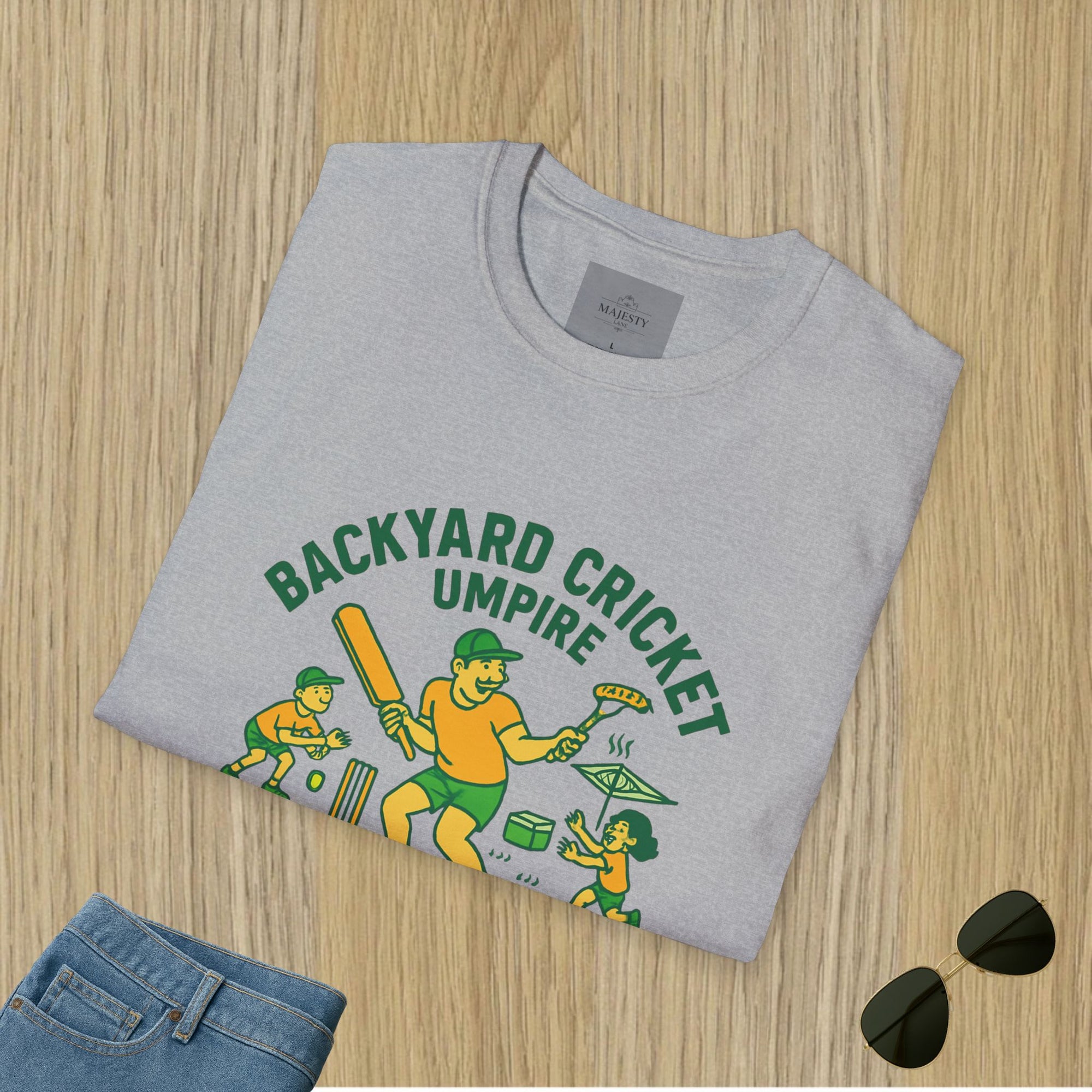 Backyard Cricket Umpire Dad T-Shirt, Softstyle Tee