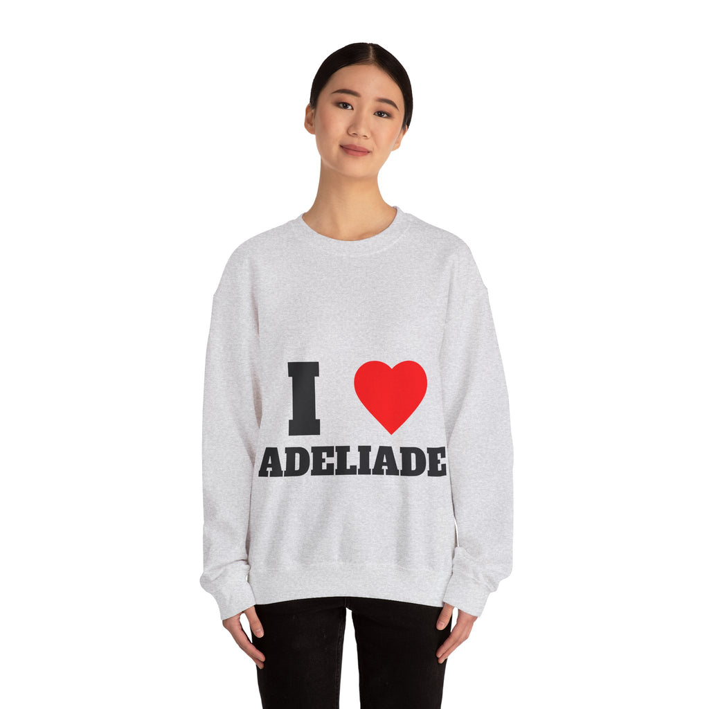 I Love Adeliade Unisex Crewneck Sweatshirt | Cozy Gift for Travelers, Fashion Lovers, Tasmania Souvenir, Comfortable Sweatshirt, [...]