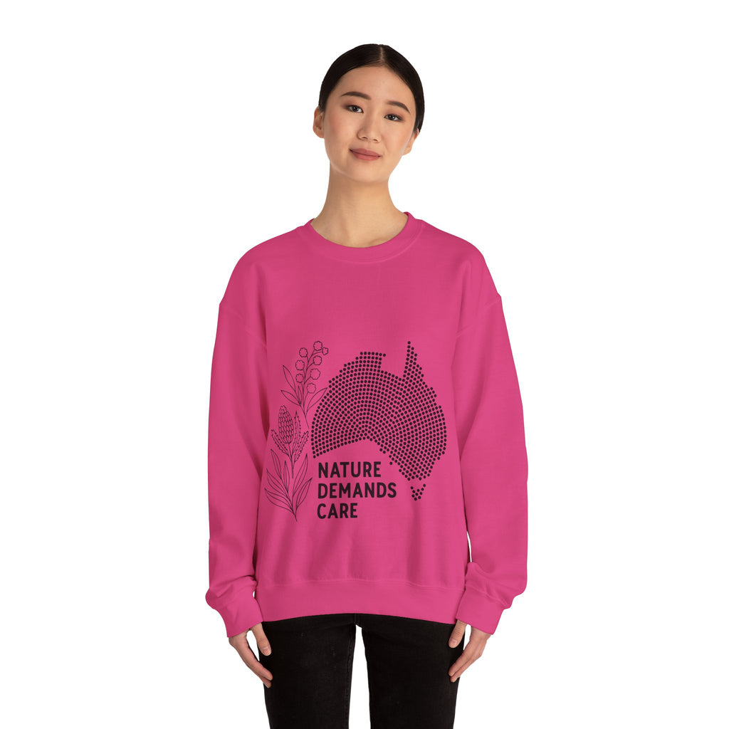 Nature Demands Care Unisex Crewneck Sweatshirt | Cozy Gift for Travelers, Fashion Lovers, Tasmania Souvenir, Comfortable Sweatshirt, [...]