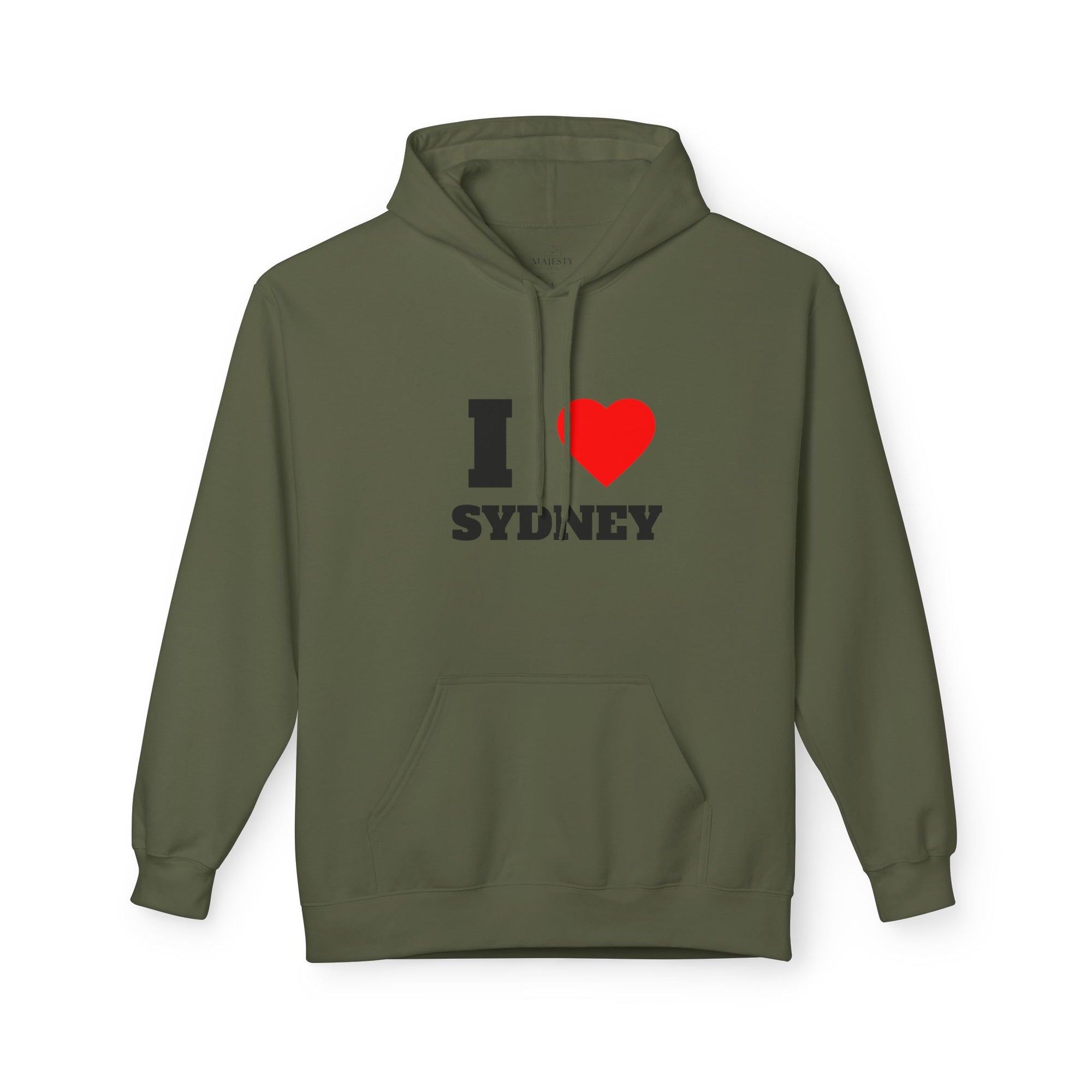 'I Love Sydney' Unisex Softstyle Fleece Hoodie, Cozy Gift, Streetwear, Unique Fashion, Casual Wear, Lounge Essential