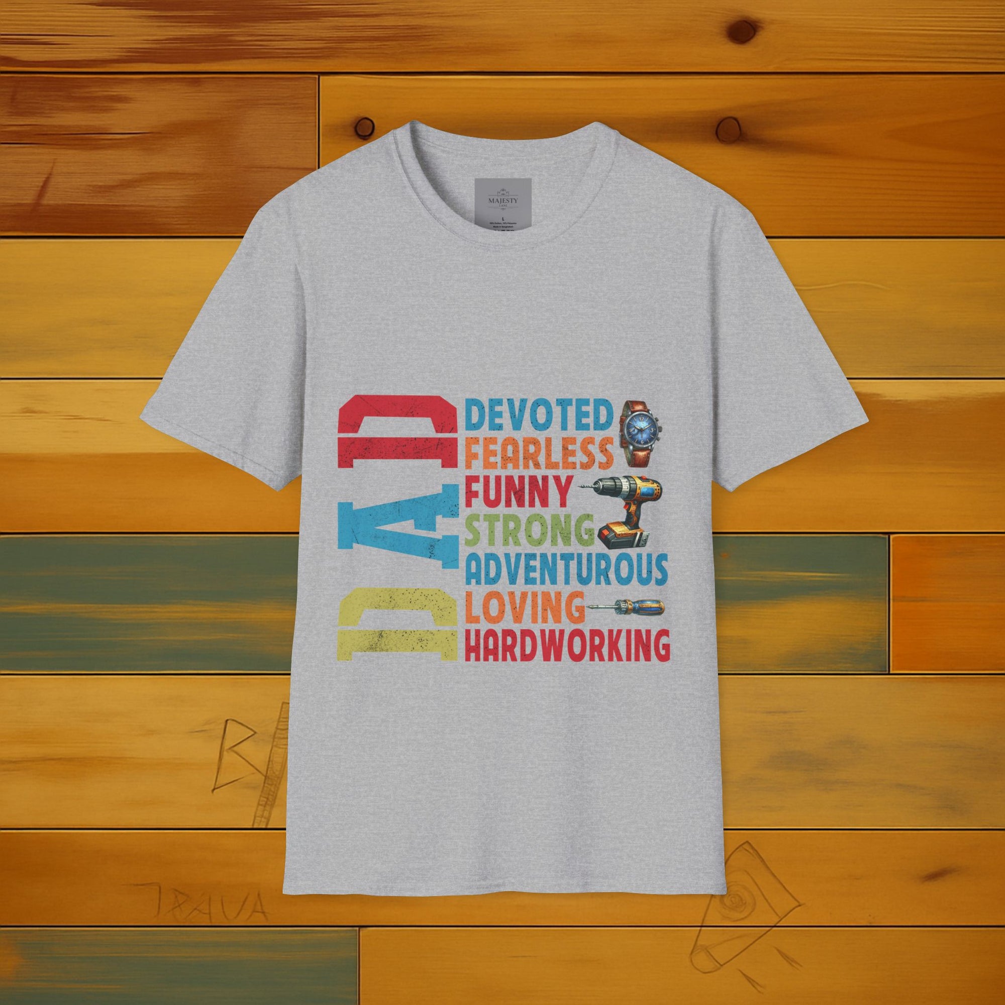 Dad Devoted Fearless..T-Shirt, Softstyle Tee