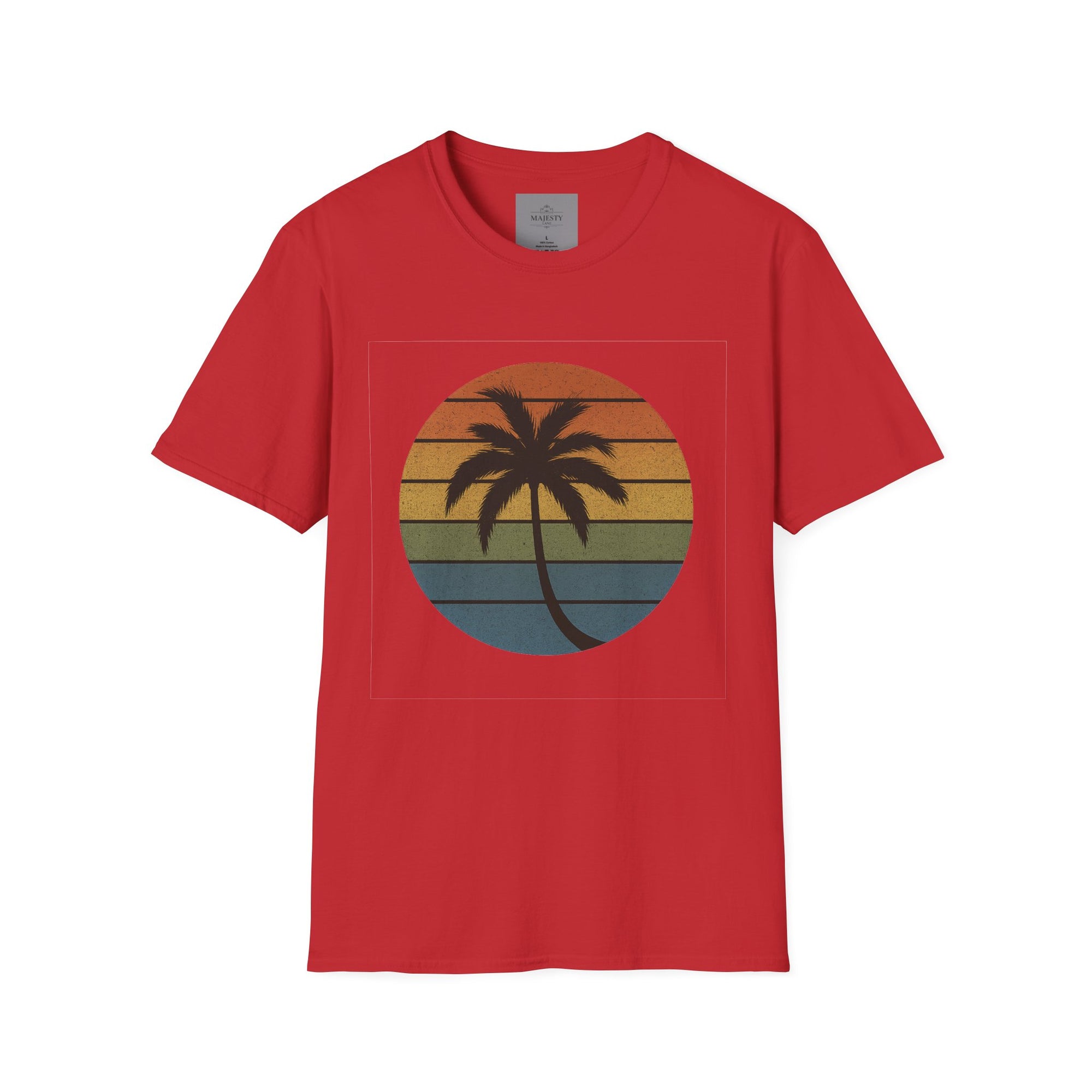 Sunset Palm Unisex T-Shirt, Softstyle Tee, Inspirational Shirt, Heartfelt Gift