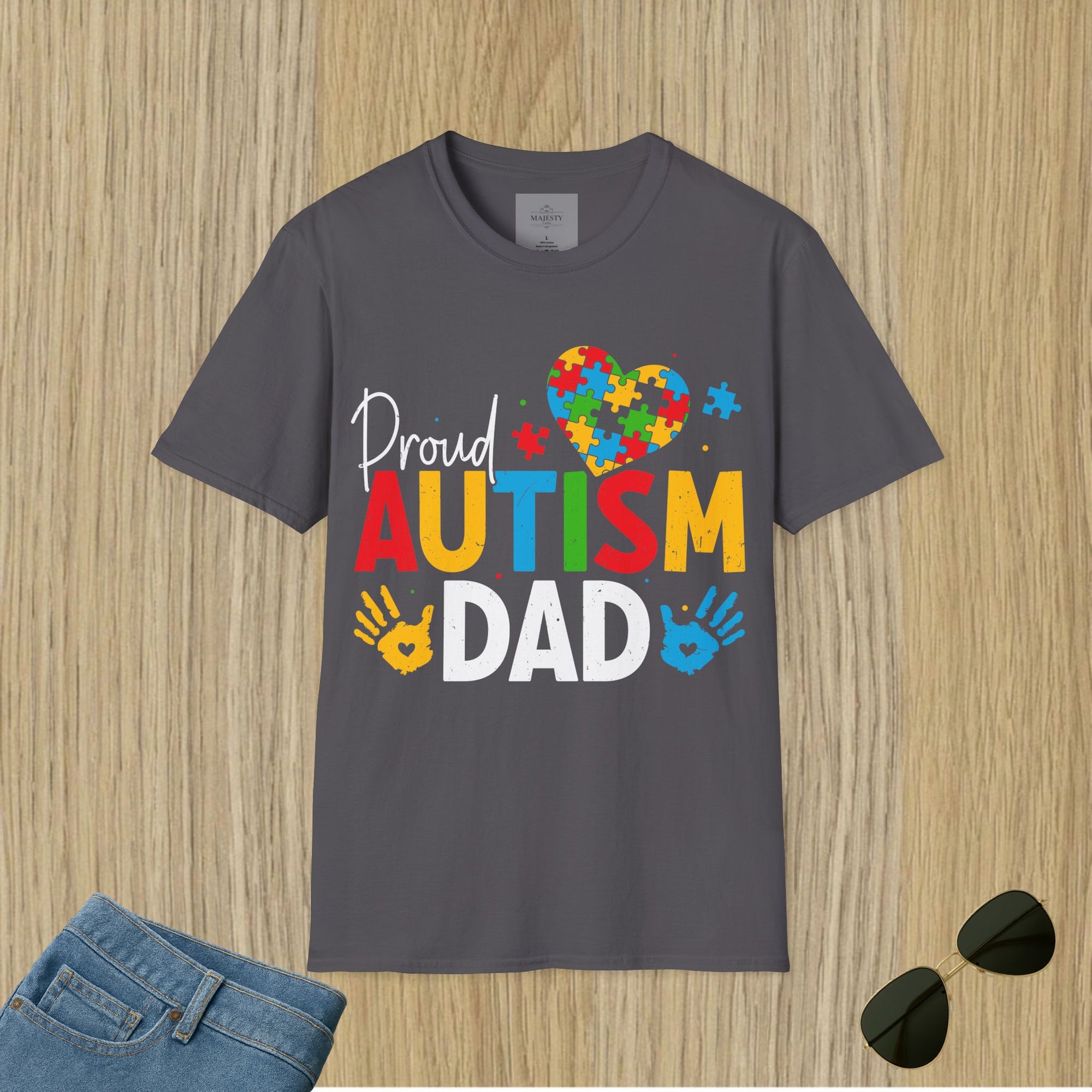Proud Autism Dad T-Shirt, Softstyle Tee