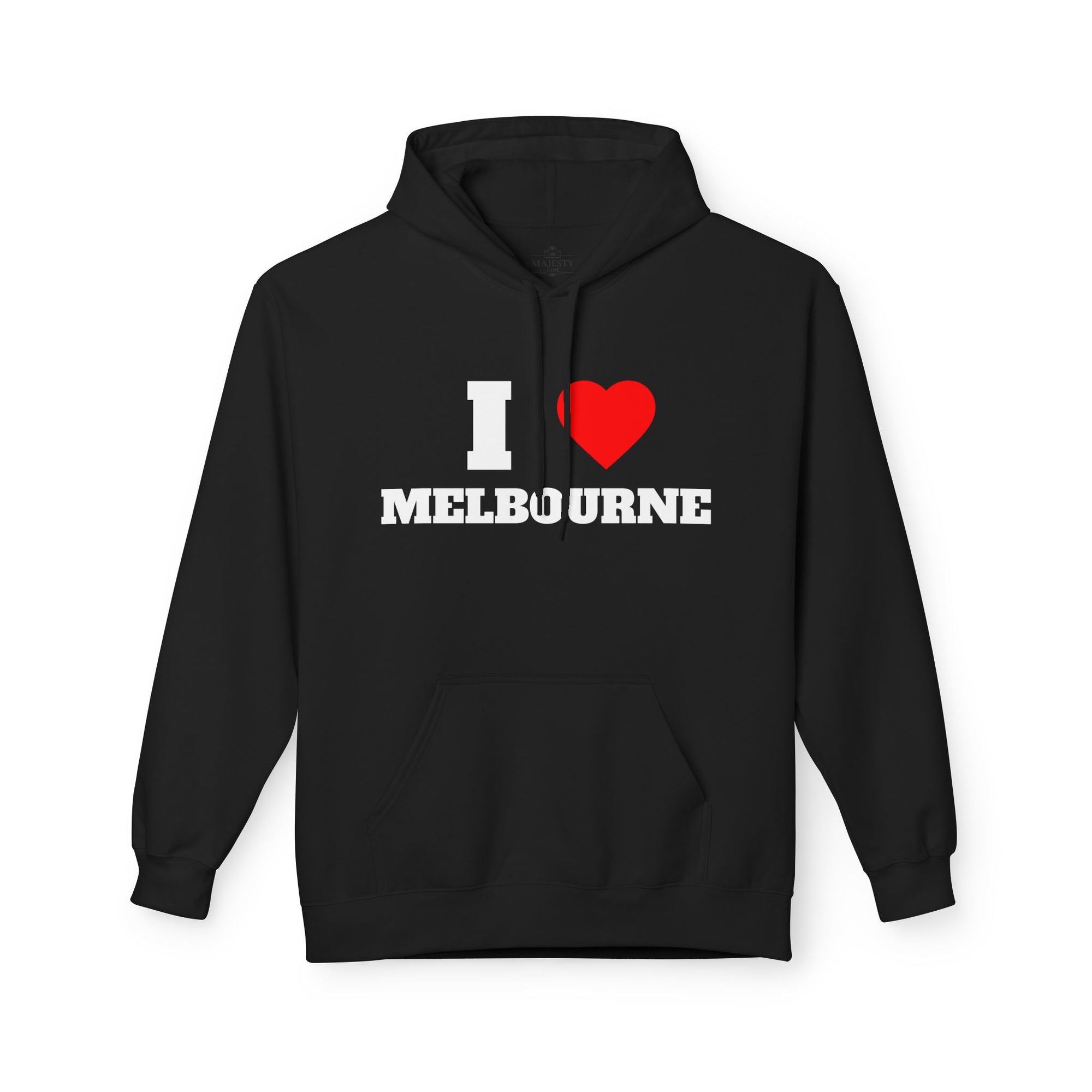 'I Love Melbourne' Unisex Softstyle Fleece Hoodie, Cozy Gift, Streetwear, Unique Fashion, Casual Wear, Lounge Essential