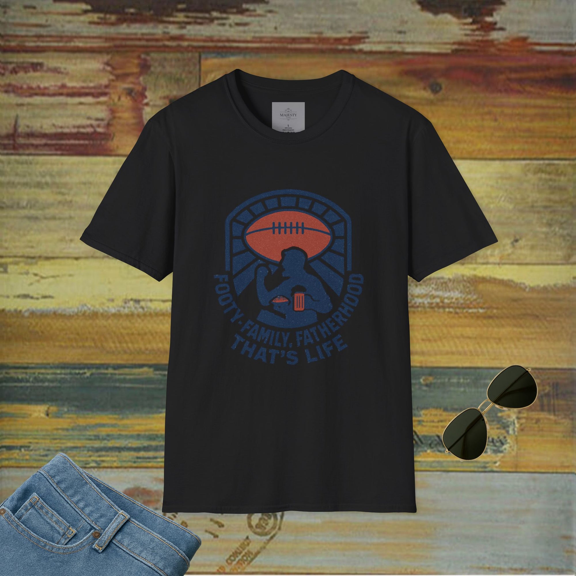 Aussie Footy Dad T-Shirt, Softstyle Tee
